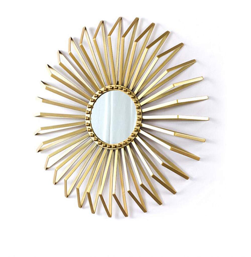 Vintage Round 3D Iron Wall Mirror with Spider Design - Hand Forged Shabby Chic Decorative Mirror for Home Decor (50cm) - Perfect for Entrance, Hallway, Bedroom & Living Room Wall Decor