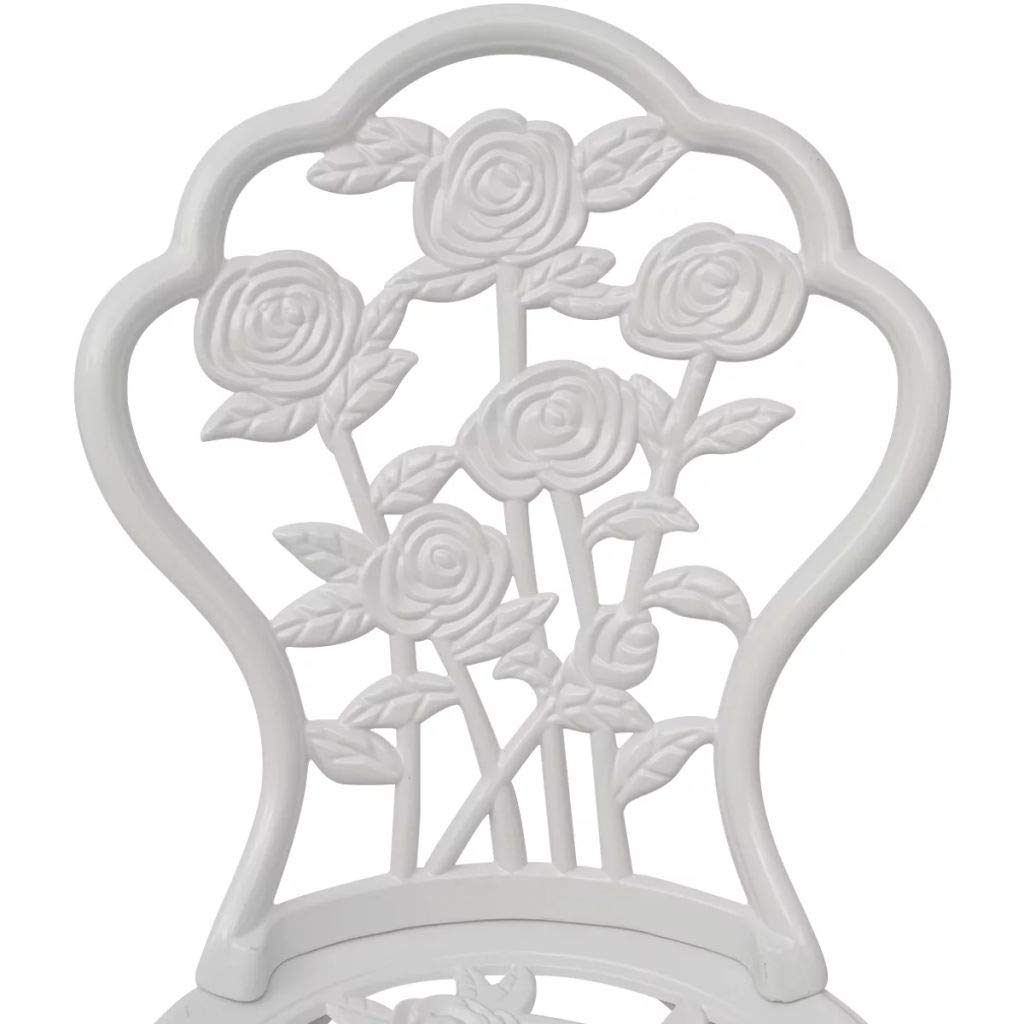 3-Piece Cast Aluminum Bistro Set - Antique Design Outdoor Patio Table with 2 Chairs - Weather-Resistant Garden, Balcony & Backyard Dining Furniture for Relaxing & Entertaining
