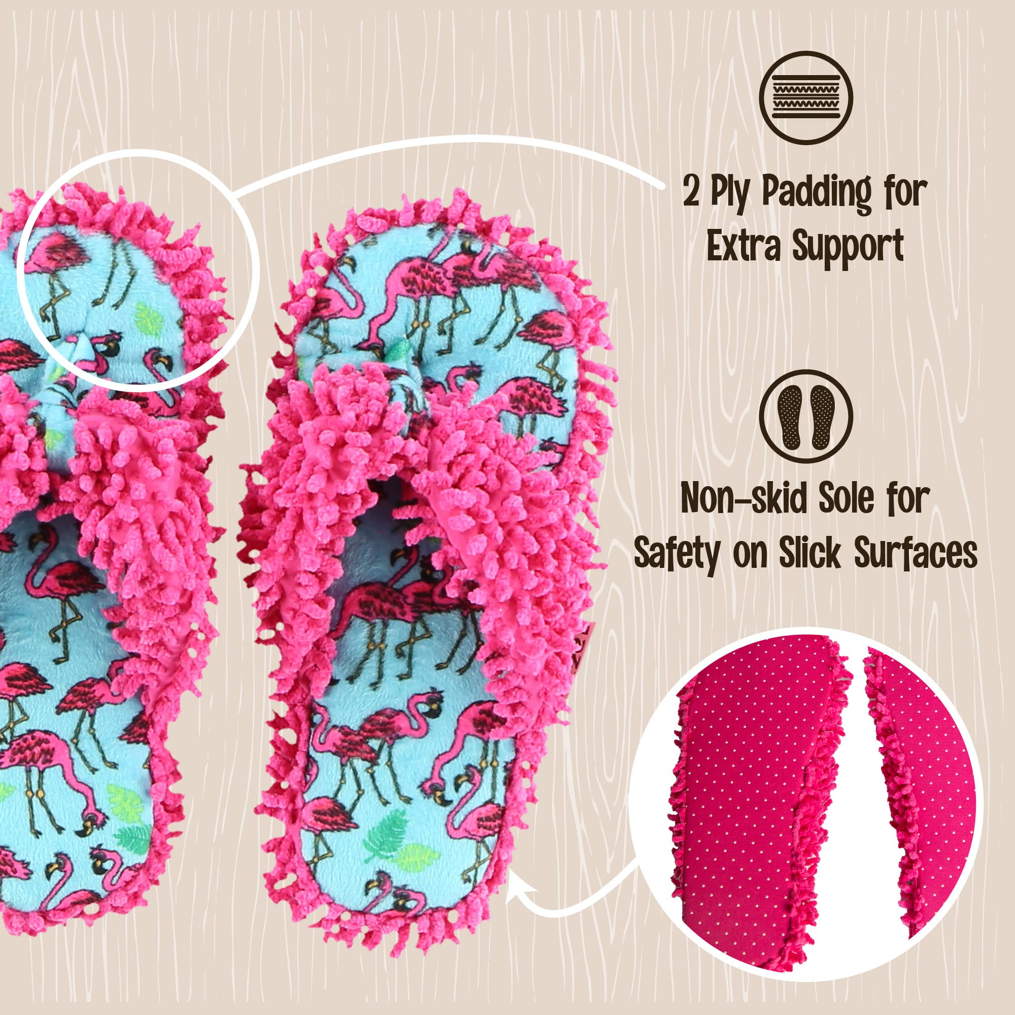 Lazy One Spa Flip-Flop Slippers for Women & Girls - Cozy Fuzzy House Slippers for Relaxation, Spa Days & Home Comfort - Perfect Gift for Her