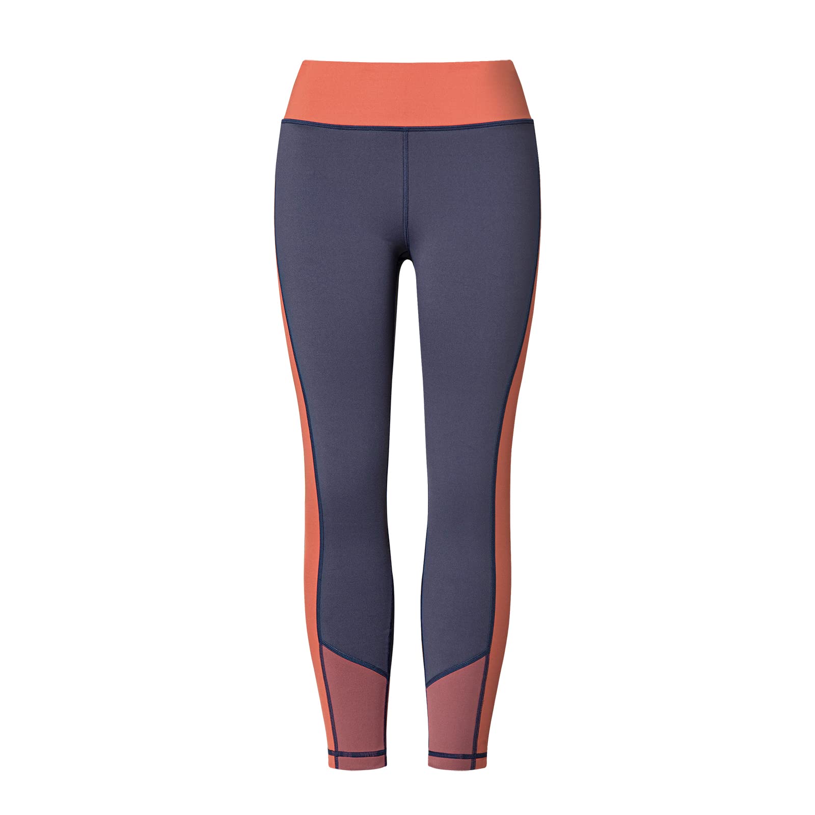 High Waist Yoga Pants for Women - 2-Tone Stitched Workout Leggings, Comfortable Sports Tights for Gym, Running & Lounge Wear