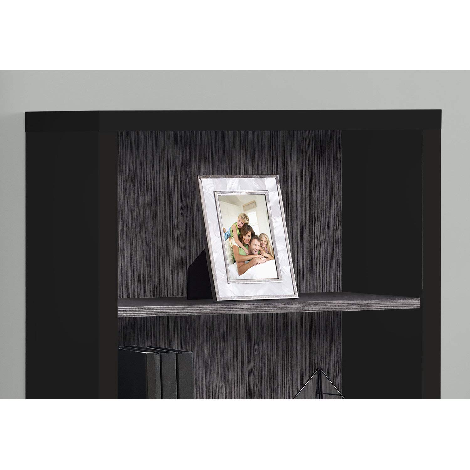 Monarch Specialties Black Bookcase - 5-Tier Wooden Bookshelf for Home, Office & Library - Stylish Storage for Books, Decor & Essentials