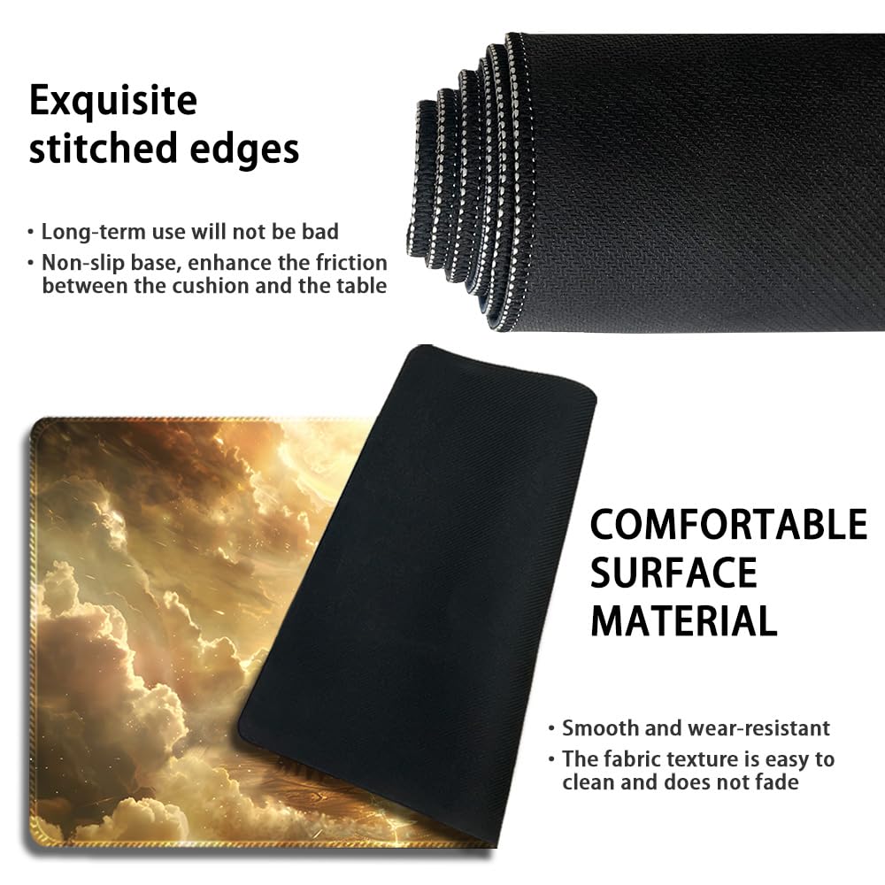 Premium MTG Playmat with Zone & Locking Edges - Durable TCG Gaming Mat for Magic: The Gathering - Includes Waterproof Storage Bag - Perfect for Tournaments, Casual Play & Card Protection (6