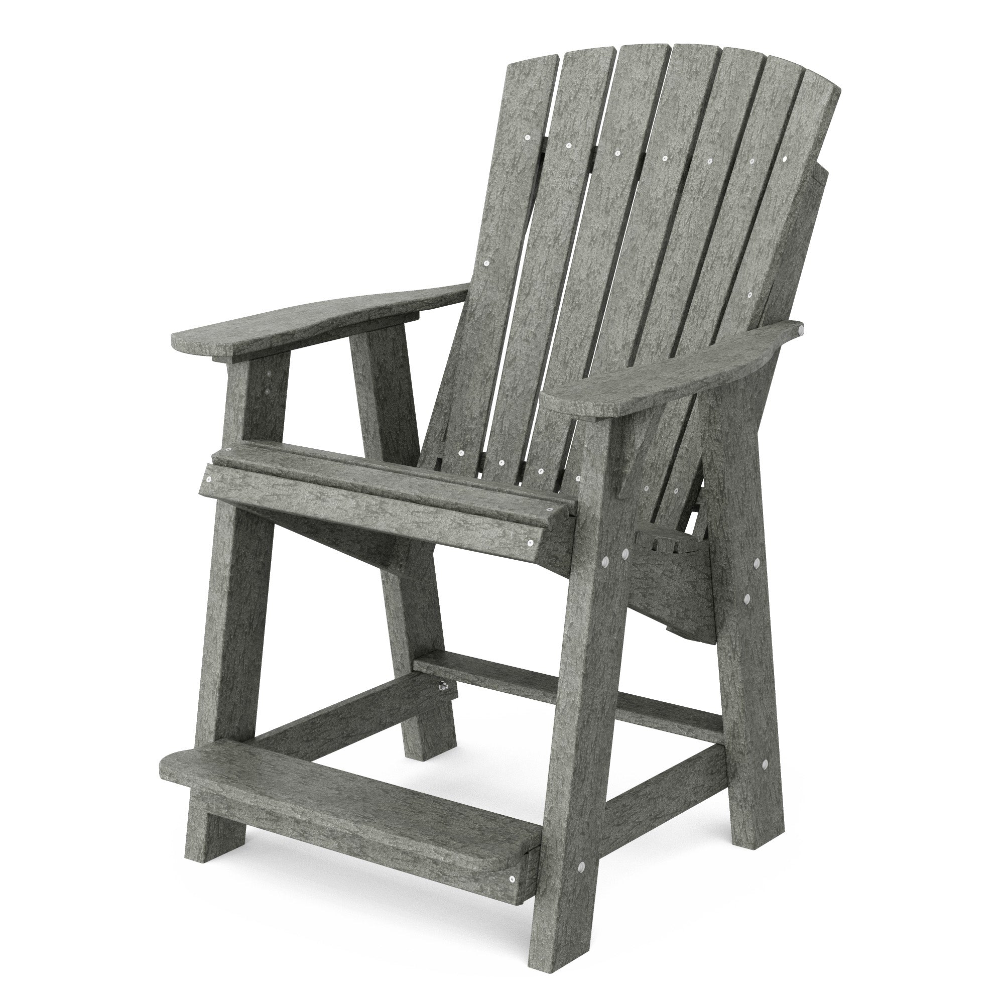 Premium Heritage High Adirondack Chair - Solid Wood Outdoor Patio Furniture for Garden, Deck, Poolside & Backyard Relaxation