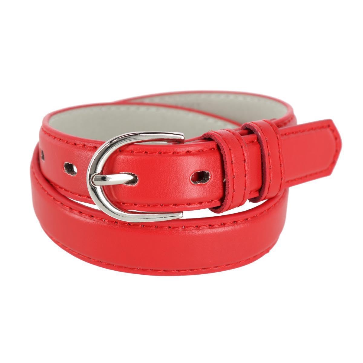 CTM® Kids Leather Dress Belt 1 Inch Width - Adjustable & Stylish for Boys & Girls - Perfect for School Uniforms, Formal Events & Everyday Wear