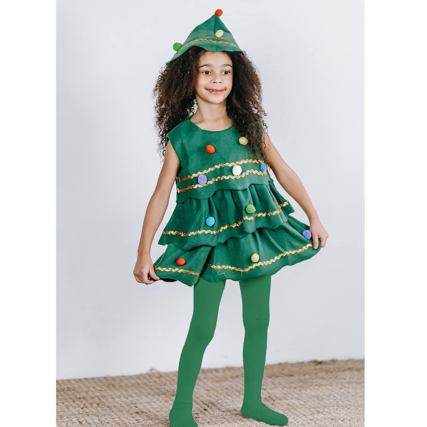 DOOVID Girls Ballet Tights - Stretchable Footed Dance Stockings for Toddlers & Kids - Perfect for Ballet Class, Dance Recitals, and School Uniforms