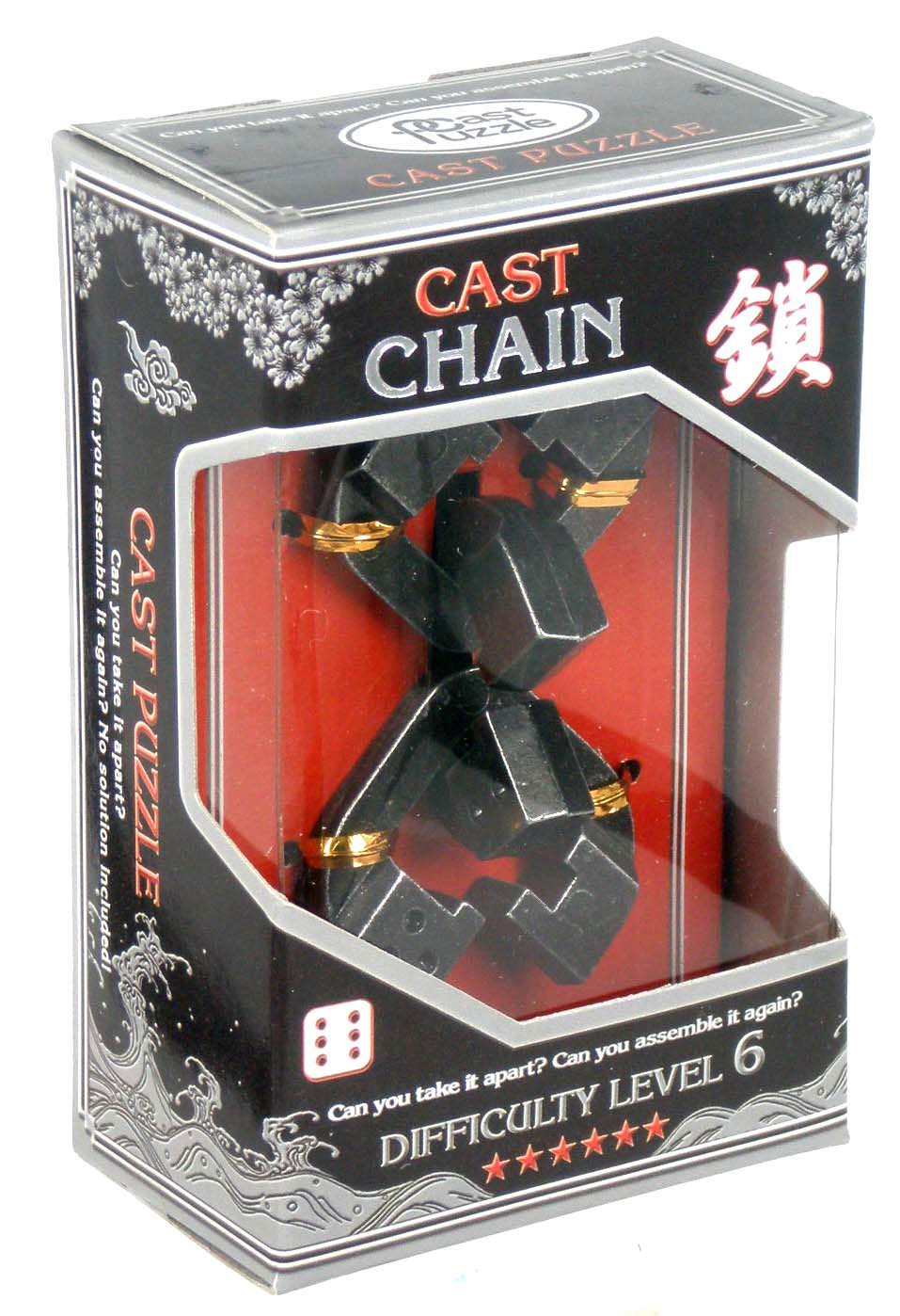 Hanayama Chain Puzzle - Brain Teaser Metal Puzzle for Adults & Teens - Perfect for Stress Relief, Gifts & Travel Entertainment