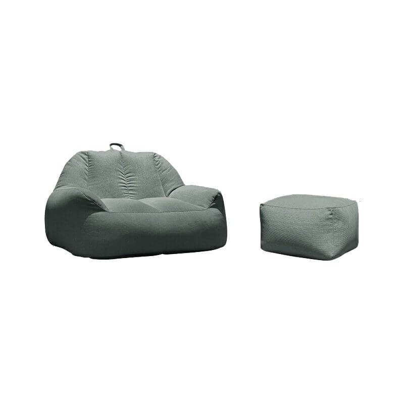 Premium Large Solid Color Cotton Blend Bean Bag Chair - Pre-Filled with Polypropylene Beans for 2 People - Perfect for Living Room, Game Room & Dorm Relaxation