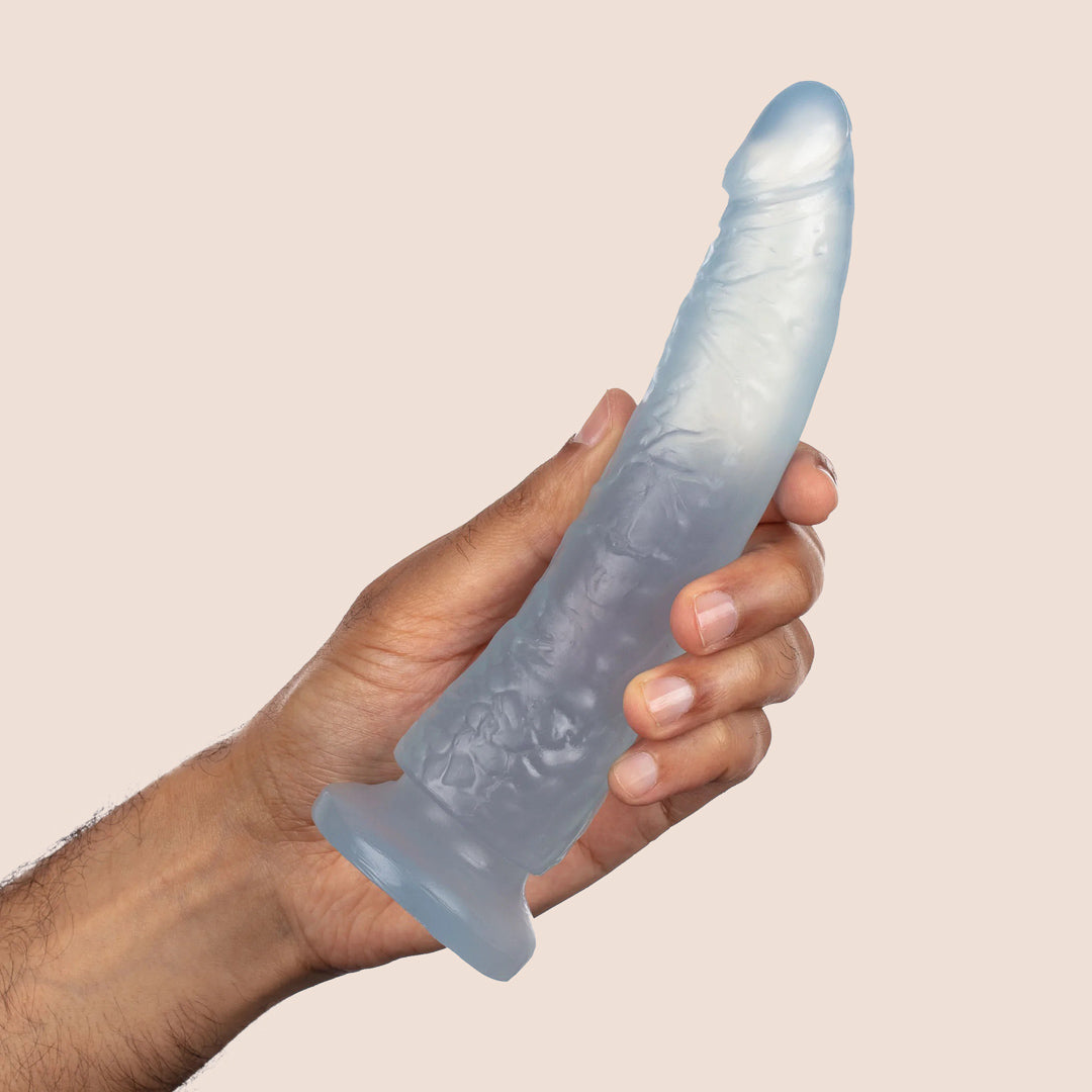 Basix Slim 7 Flexible Firm Silicone Dildo - Realistic Feel, Body-Safe Adult Toy for Solo Play & Couples Intimacy