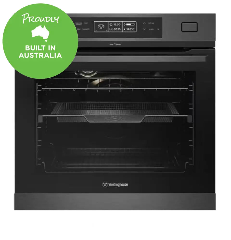 Westinghouse WVEP618DSD 60cm Dark Stainless Steel Multifunction Steam & Pyrolytic Oven - Perfect for Baking, Roasting & Self-Cleaning in Modern Kitchens