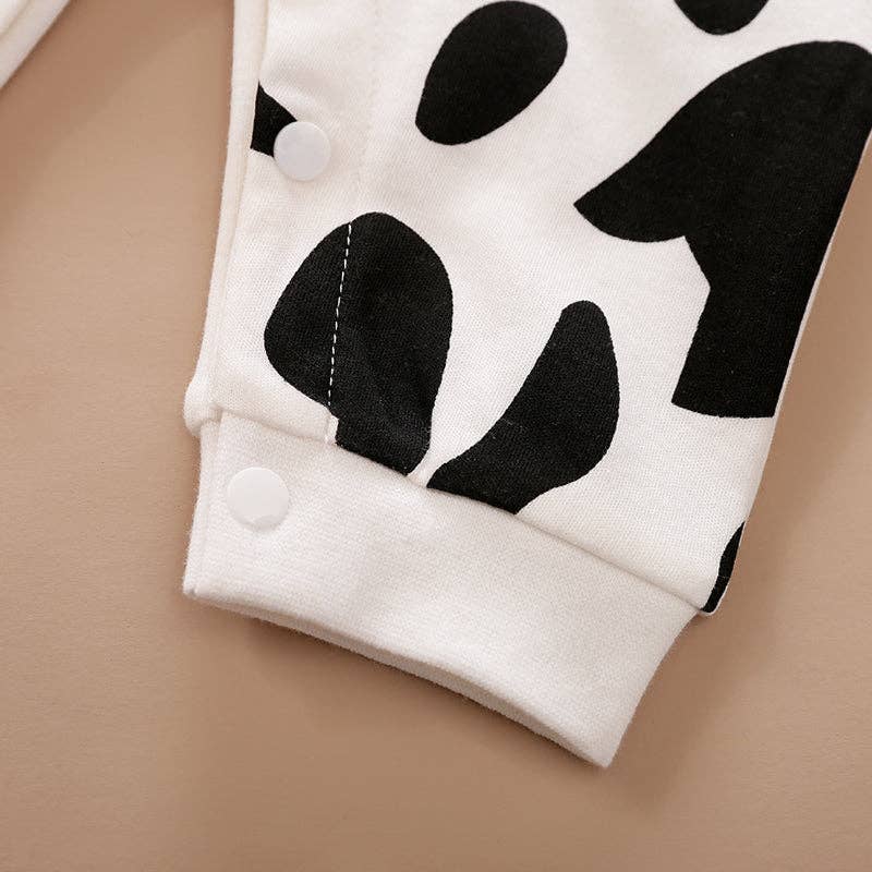 Adorable Baby Cow Print Jumpsuit - Soft & Comfortable Romper for Newborns & Infants | Perfect for Playtime, Photo Shoots & Everyday Wear