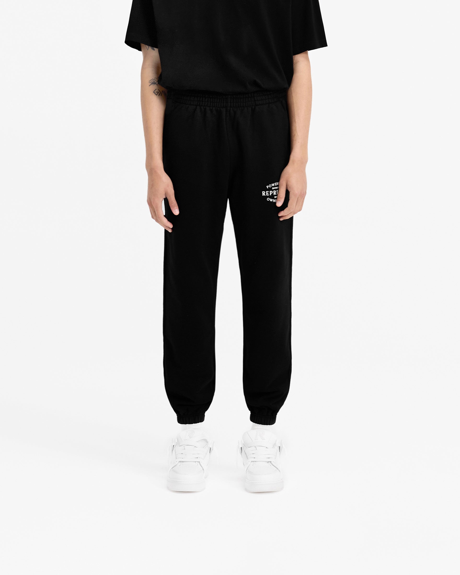 Represent Owners Club Stamp Sweatpant - Jet Black Men's Joggers | Comfortable Lounge Pants for Gym, Running & Casual Wear