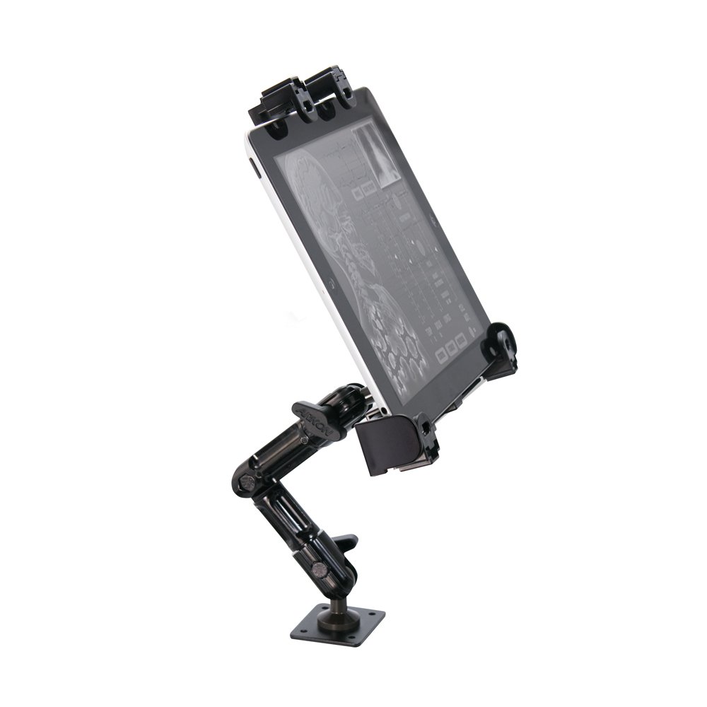 ARKON Adjustable Tablet Mount Holder - Secure Locking Multi-Angle Arm for Samsung Galaxy Tab A, iPad Air/Pro, Lenovo Tablets | Perfect for Car, Bed, Kitchen & Office Use
