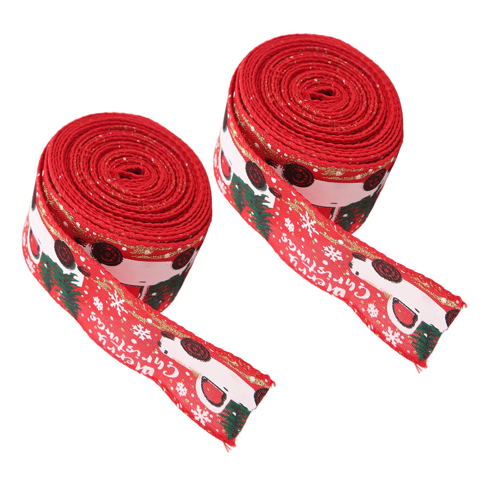 CHICIRIS Holiday Ribbon - Strong Durable Christmas Truck Pattern Retro Gift Ribbon for Xmas Tree Decorations, Wreaths & Present Wrapping (Red) - Perfect for Christmas Party Decor, DIY Crafts & Festive Gift Packaging