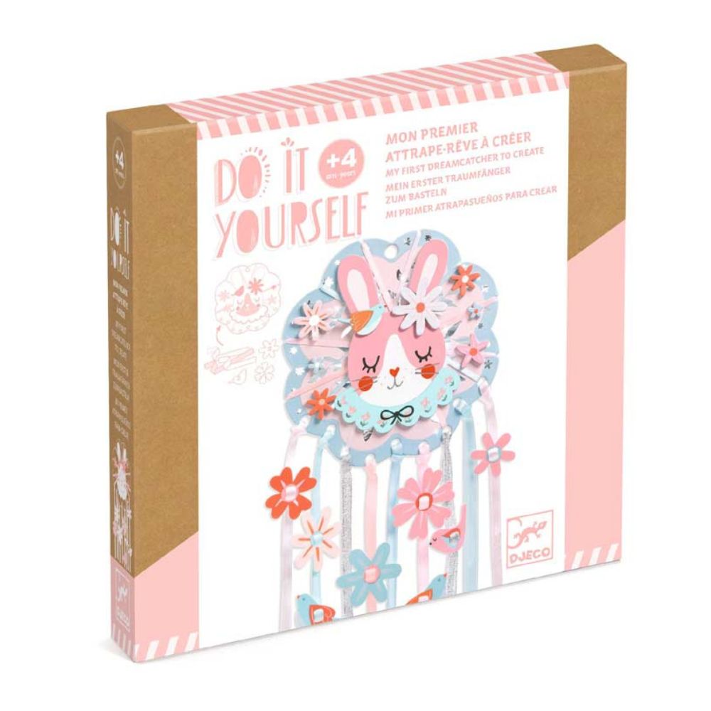 DIY Dreamer Bunny Dreamcatcher Craft Kit for Kids Ages 4+ | Creative Arts & Crafts Activity | Perfect for Bedroom Decor, Birthday Gifts & Preschool Projects