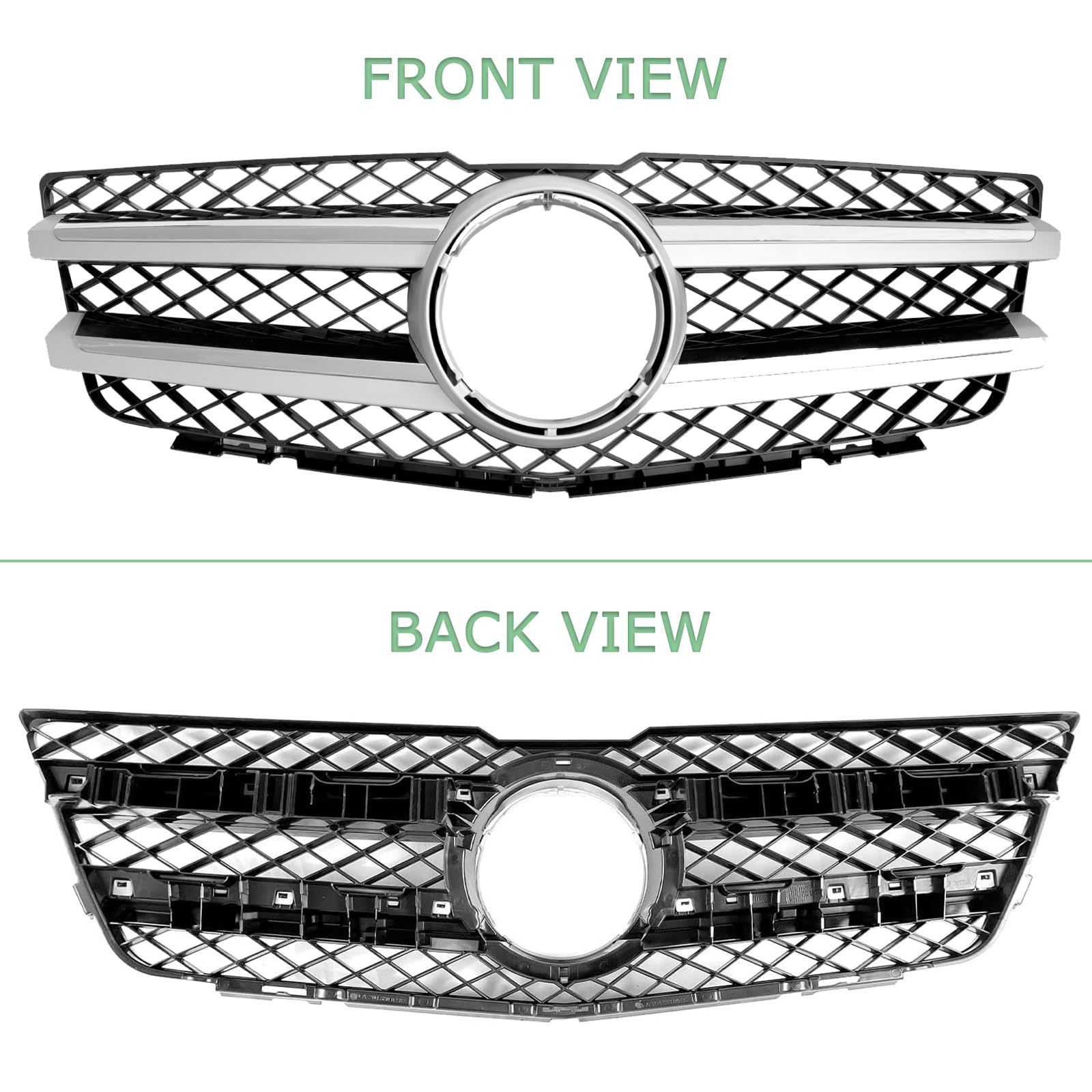 Mercedes Benz X204 GLK Front Grille Replacement (2008-2012) - Compatible with GLK250 & GLK350 Models - Perfect for Car Upgrades & Off-Road Adventures