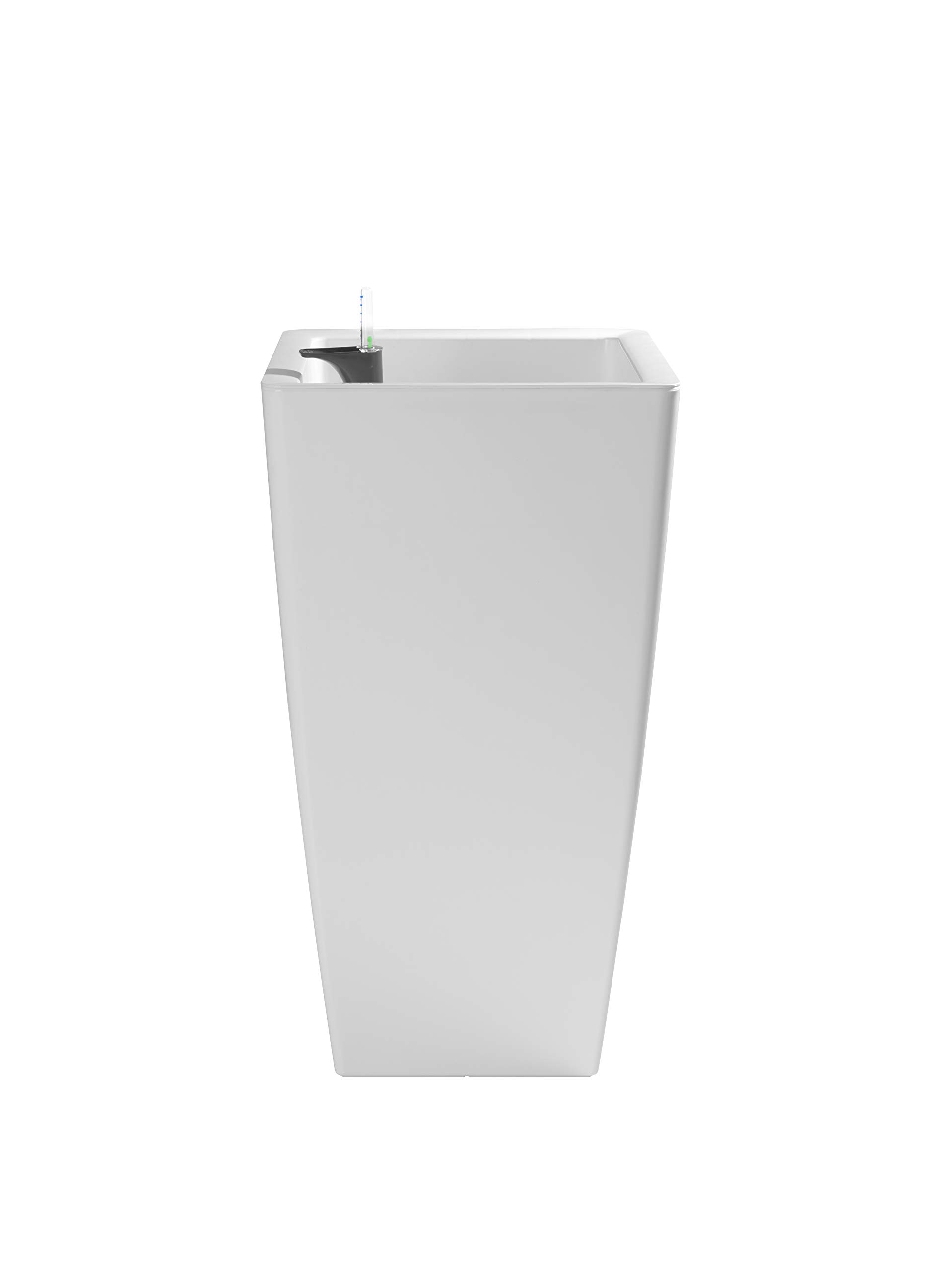 78cm Self-Watering Pisa Pot - White Ceramic Planter with Automatic Irrigation System for Indoor Plants, Home Decor & Office Greenery