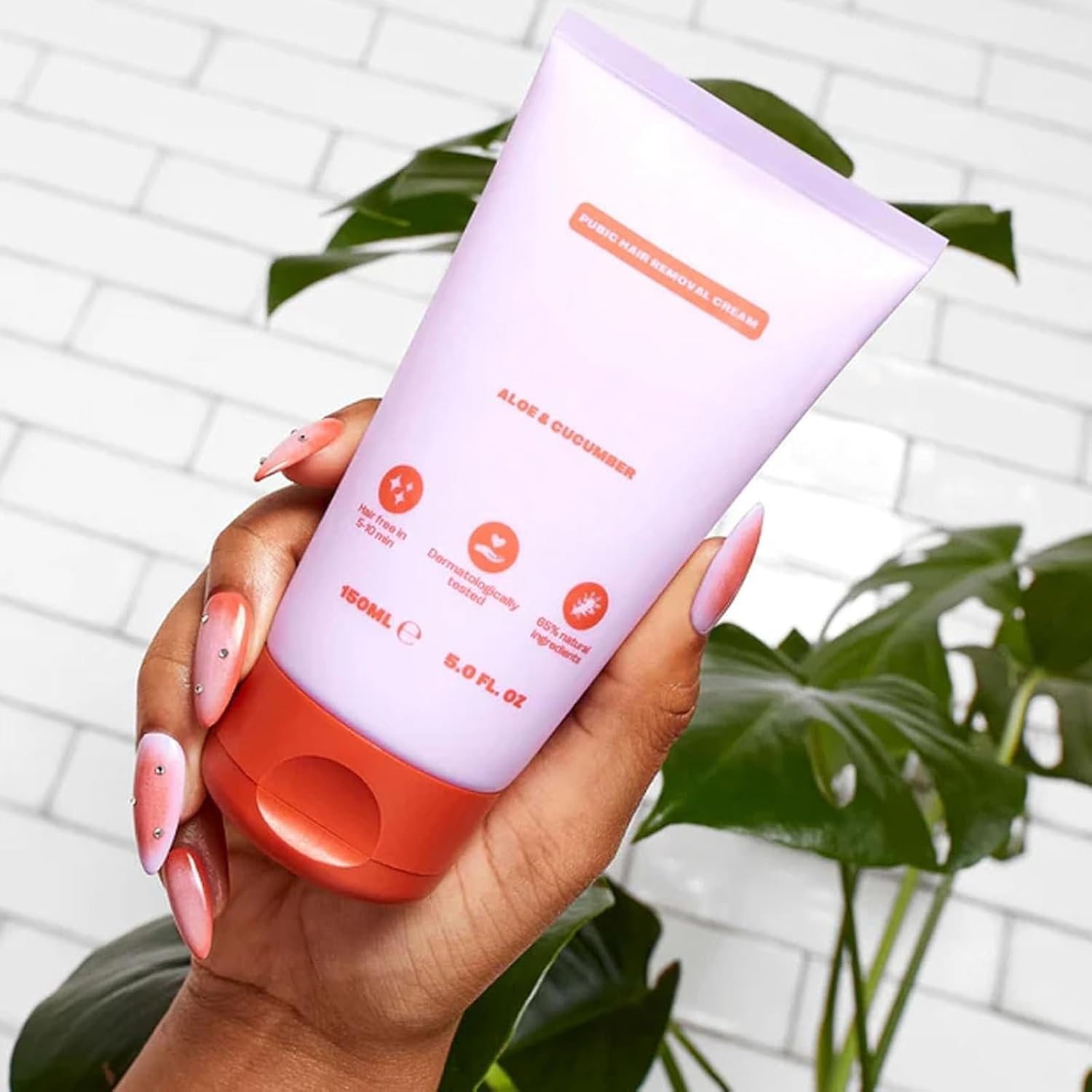 Bye Bye Bush Hair Removal Cream - Gentle Formula for Face, Legs, Underarms & Bikini Area - 5.0 fl oz/150 mL - Painless Pubic & Intimate Hair Removal - Perfect for Smooth Skin Before Beach, Pool, or Date Night