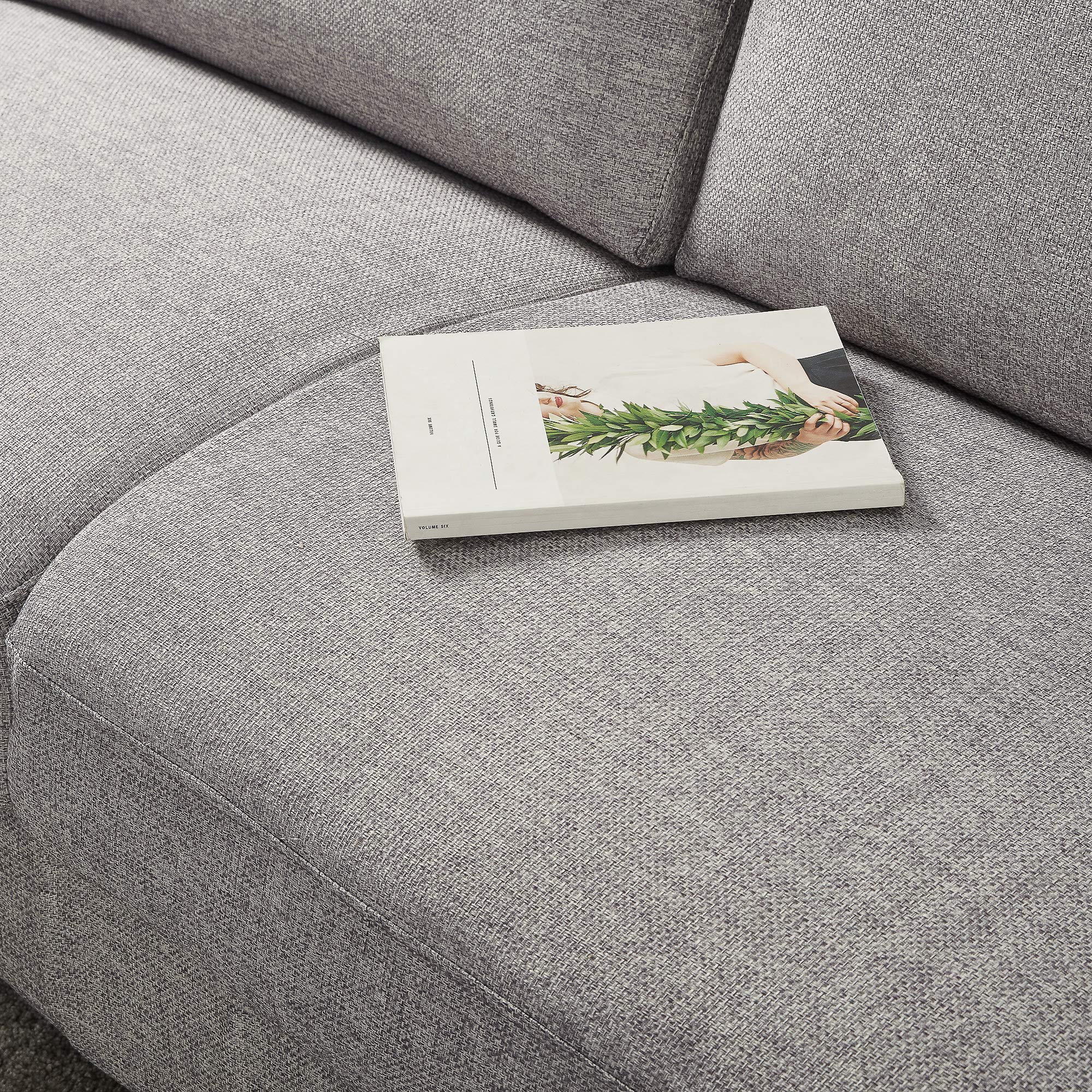ZINUS Josh Sofa Couch - Easy Tool-Free Assembly, Soft Grey Fabric, Modern Living Room Furniture for Small Spaces & Apartments