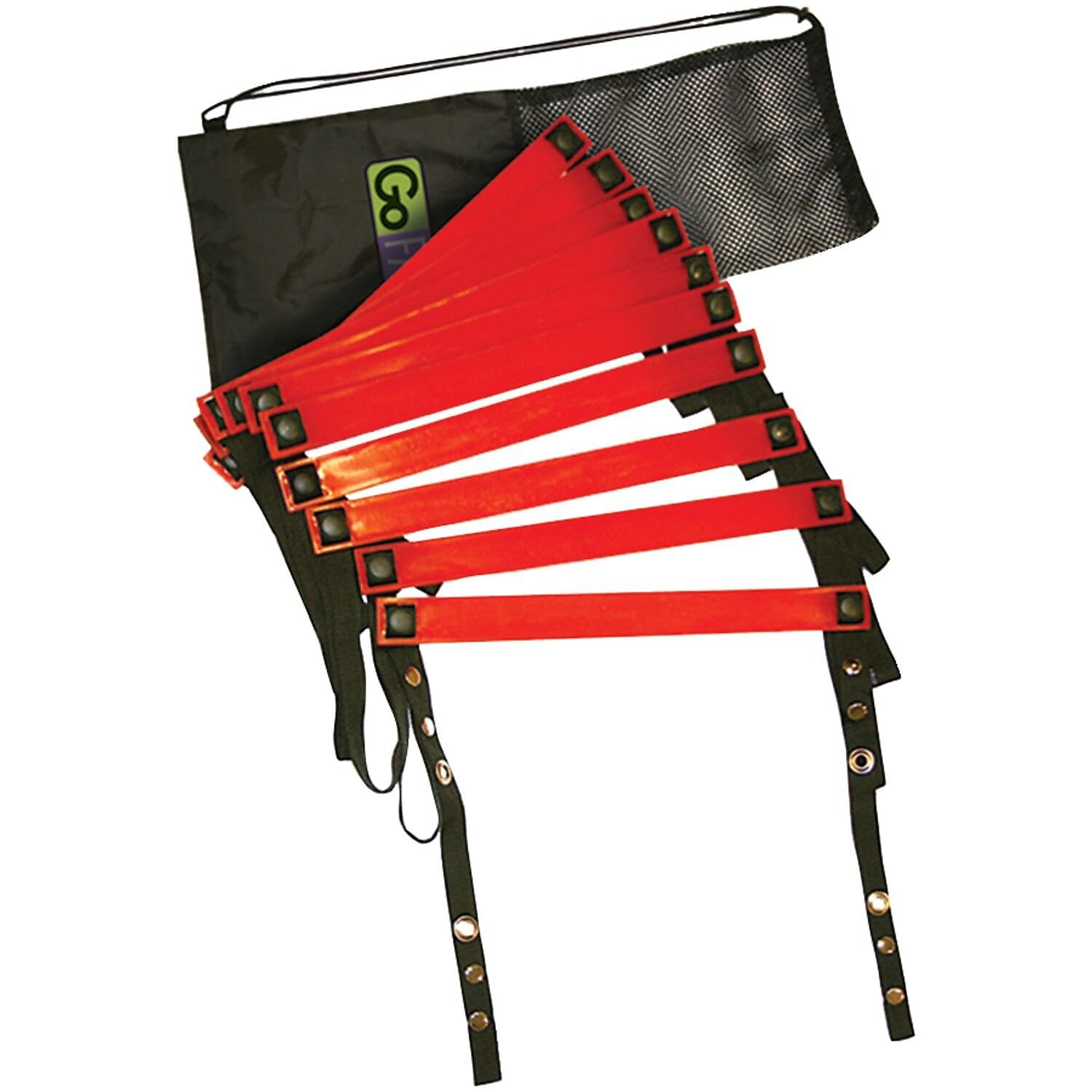 GoFit 15 Feet Speed and Agility Training Ladder - Red | Football, Soccer, Basketball, Fitness & CrossFit Training Equipment for Athletes