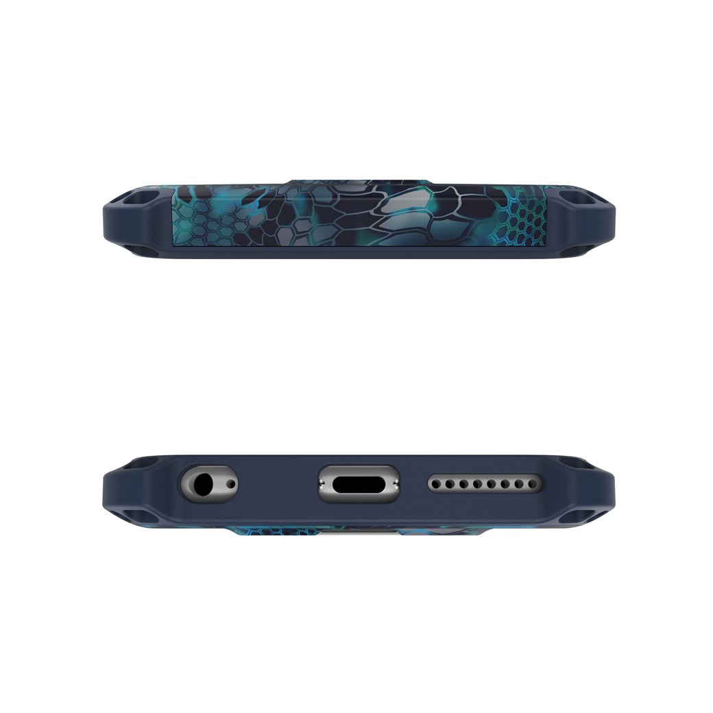 Durable Dilex Shockproof Case with Metal Kickstand for iPhone 6 Plus/iPhone 6s Plus - Kryptek Pontus Camo Design | Perfect for Outdoor Adventures, Work & Daily Protection