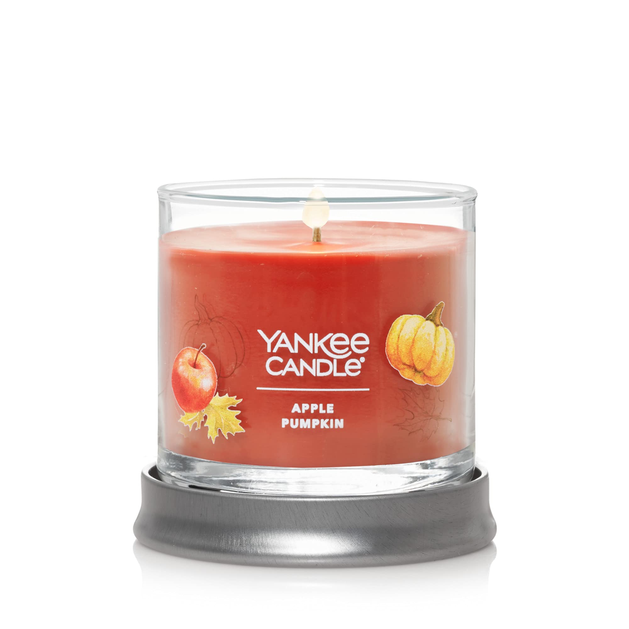 Yankee Candle Apple Pumpkin Scented Candle - 4.3oz Small Tumbler with Single Wick, 20+ Hours Burn Time | Fall Home Decor, Cozy Autumn Ambiance for Living Room, Bedroom & Office