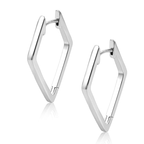 A Rhombus White Gold Plated