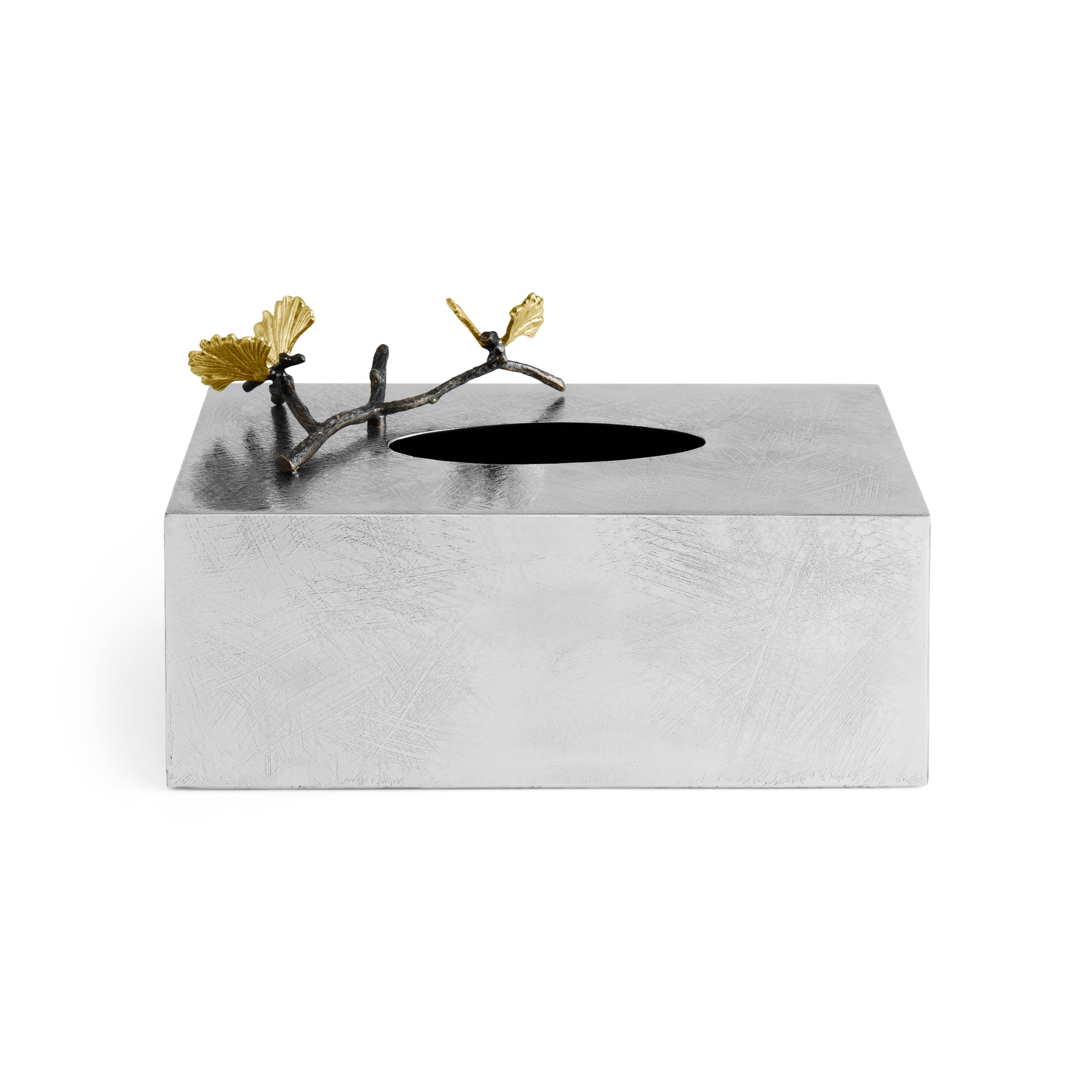 Elegant Butterfly Ginkgo Leaf Pattern Tissue Box Cover - Home Decor for Living Room, Bedroom, and Office - Perfect for Modern and Classic Interior Design