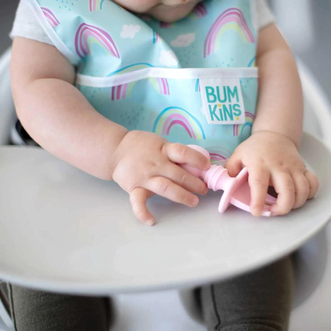 Bumkins Silicone Baby Chewtensils - Safe, Durable Teething Toys for Infants & Toddlers - Perfect for Mealtime, Travel, and Soothing Sore Gums