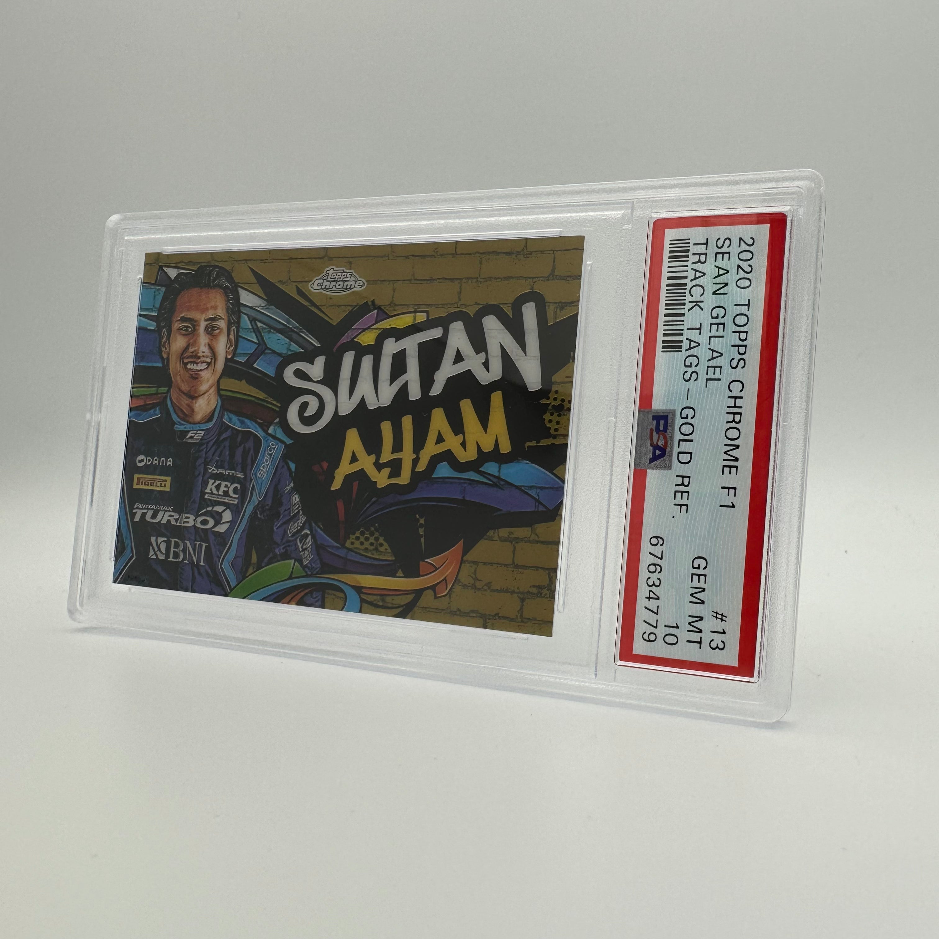 PSA 10 15/50 TRACK TAGS 13 SEAN GELAEL GOLD REFRACTOR - Rare Collectible Racing Card for Display & Investment - Perfect for Sports Memorabilia Collections & Fan Gifts