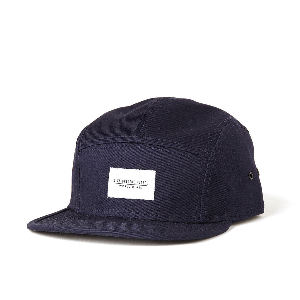 Live Breathe Futbol Classic Navy 5-Panel Snapback Cap - Perfect for Soccer Fans, Streetwear & Casual Outfits