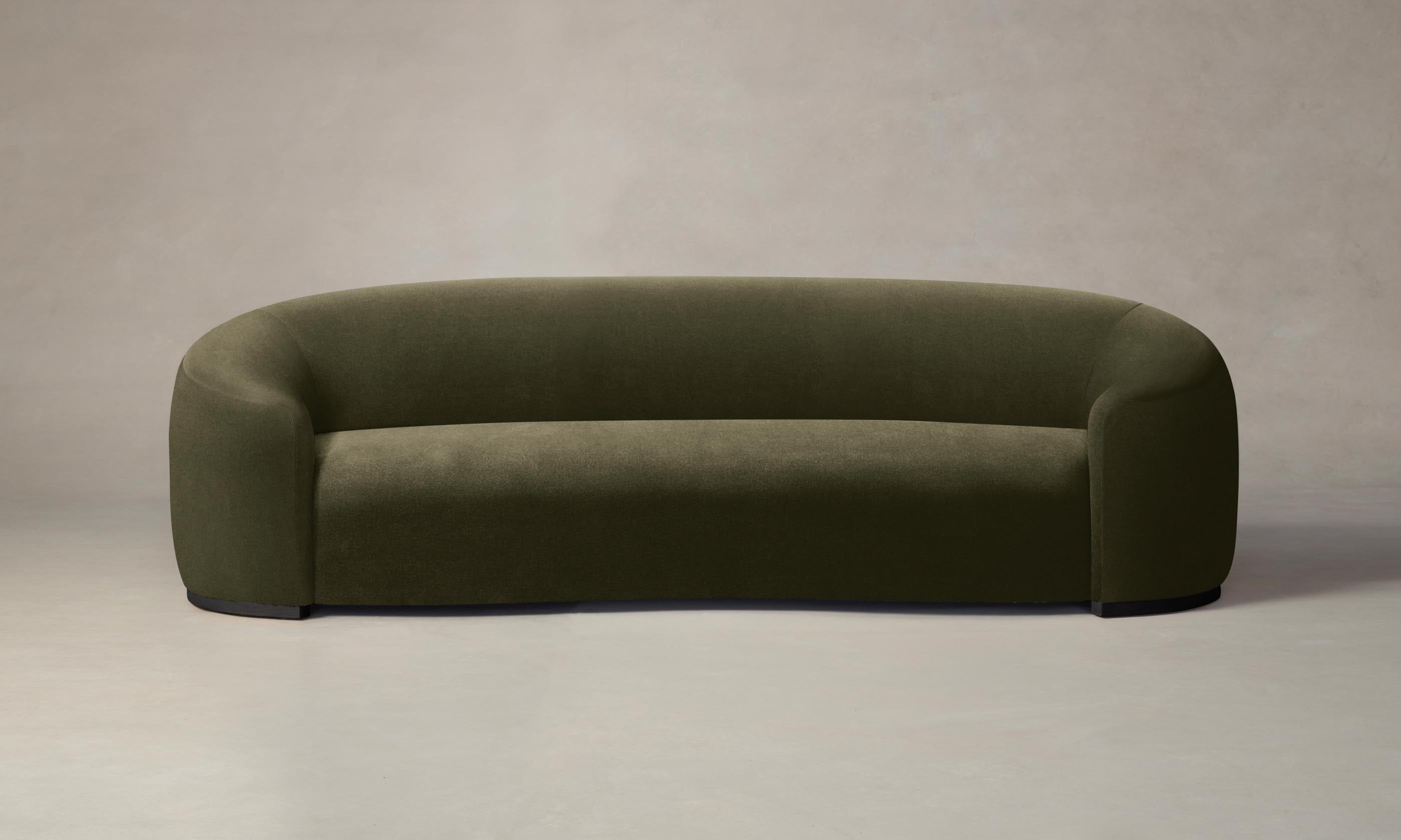 Luxury Mohair Moss Chelsea Sofa - Modern Velvet Upholstered Living Room Couch for Cozy Home & Office Decor