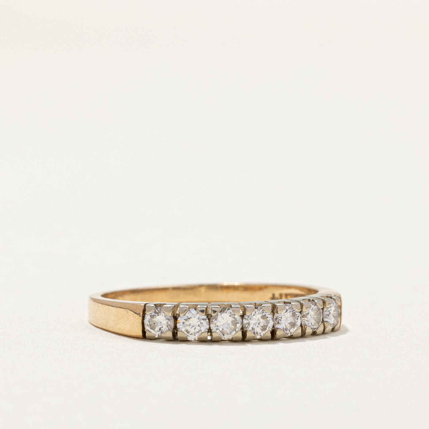 0.43ctw Diamond Semi Eternity Band Ring - Size 8.25 - Round Cut Wedding Anniversary Jewelry Gift for Her - Perfect for Bridal, Engagement & Special Occasions