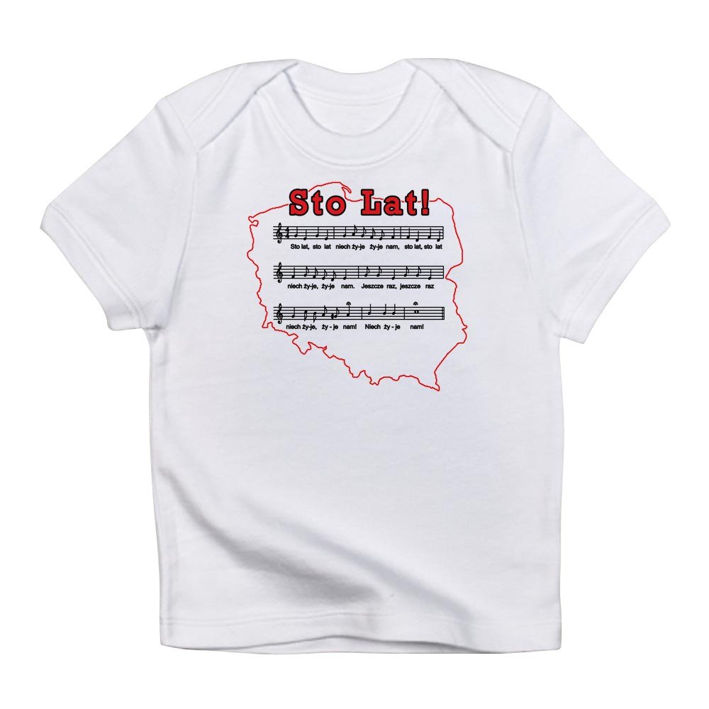 STO LAT! Polish Song Map Infant Baby T-Shirt - Cute Cultural Outfit for Polish Heritage Celebrations, Family Gatherings & Birthday Parties