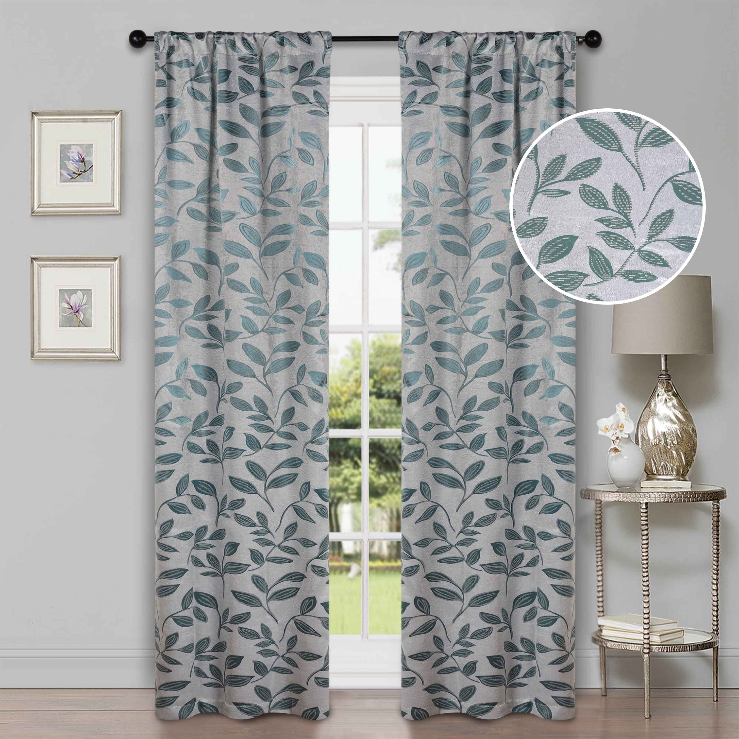 Blackout Curtains with Rod Pocket - Set of 2 Panels for Room Darkening & Privacy - Perfect for Bedrooms, Living Rooms & Home Theater