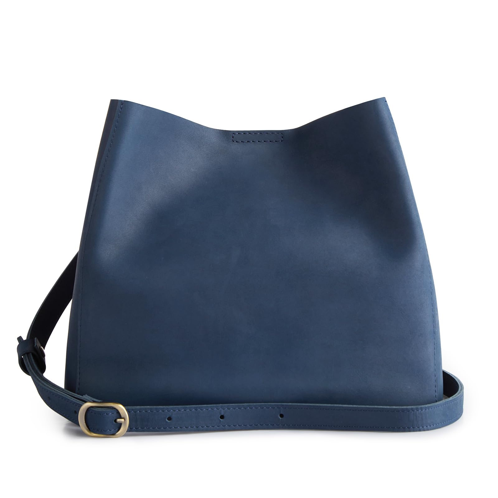 S-ZONE Genuine Full Grain Leather Crossbody Bags for Women - Stylish Shoulder Purse with Butterfly Bucket Design | Perfect for Daily Use, Travel & Fashion Accessories