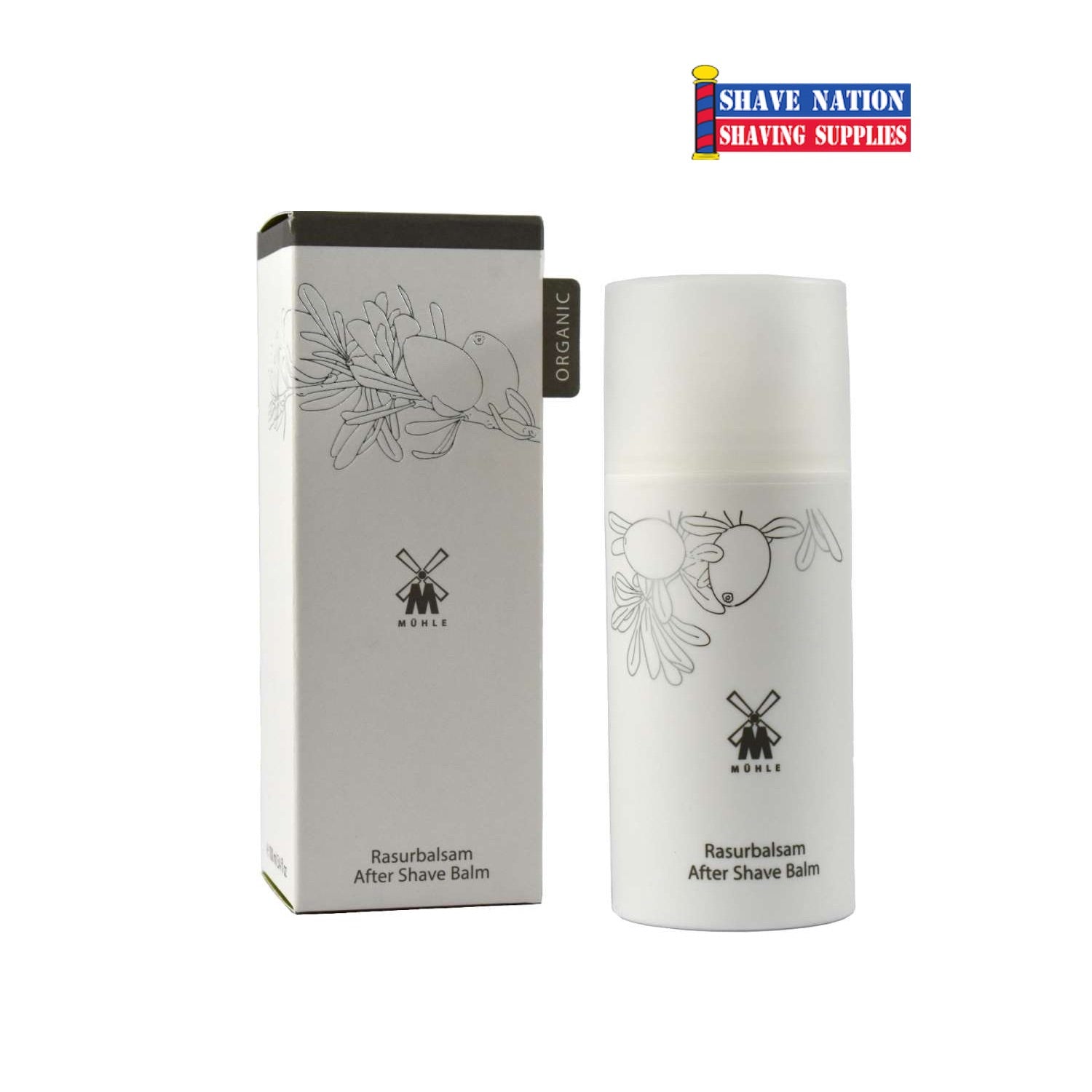 MÜHLE Organic Vegan After Shave Balm for Men - Soothing Post-Shave Moisturizer for Sensitive Skin | Perfect for Daily Shaving Routine & Beard Care