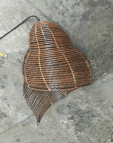 Rattan Snail Ceiling Pendant Light - Modern Farmhouse Dining Room Chandelier, Creative Garden & Study Room Hanging Lamp for Cafe, Restaurant, and Home Decor (Coffee Brown) - Perfect for Boho, Coastal, and Rustic Interior Design Styles