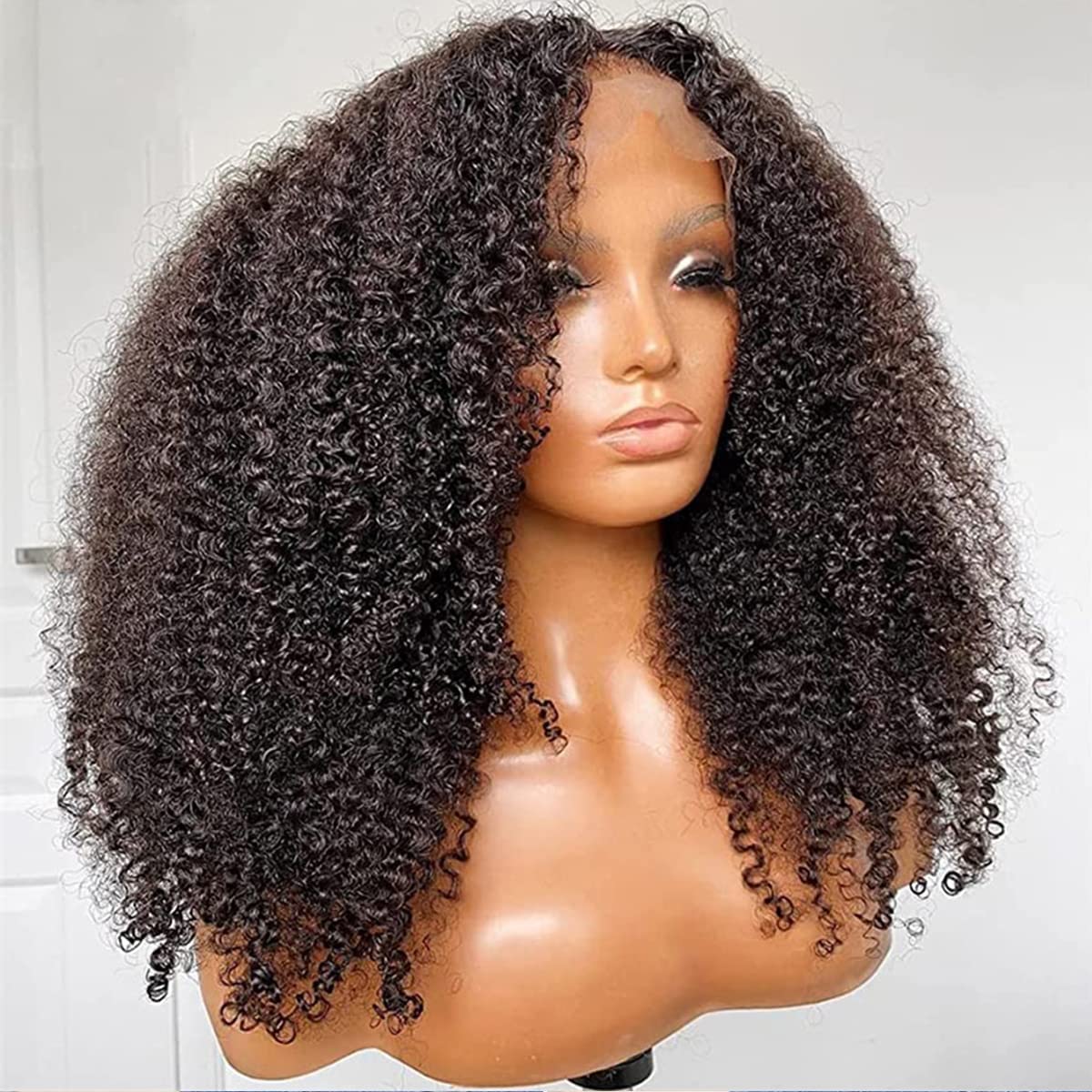 30 Inch Kinky Curly Human Hair Wig - 13x4 HD Lace Front Wig with 180% Density, Glueless Brazilian Virgin Hair - Pre Plucked Natural Hairline for Black Women | Perfect for Daily Wear, Special Occasions & Protective Styling