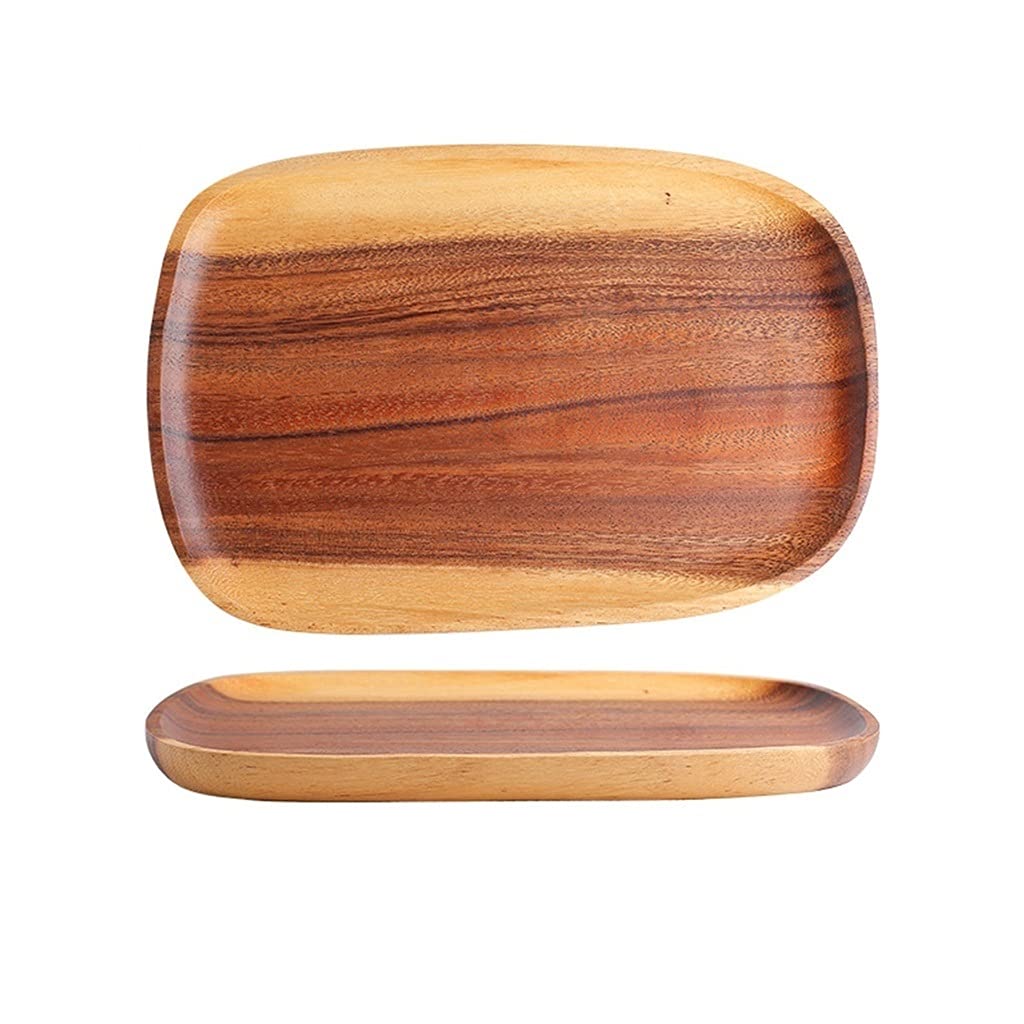 QHYXT Creative Wooden Fruit Tray - Irregular Shaped Serving Plate for Fruits, Snacks & Appetizers | Rustic Kitchen Countertop Decor & Dining Table Centerpiece | Perfect for Parties, Picnics & Home Decor