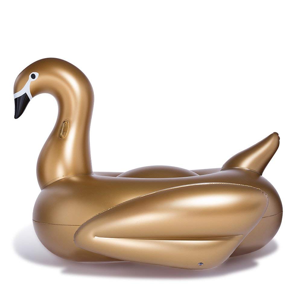 Jasonwell XXXL Giant Inflatable Golden Swan Pool Float - Quick-Fill Valves, Durable Beach & Pool Floatie for Adults Kids, Summer Party Decor, Lounge Raft for Swimming Pools, Lakes, and Backyard Gatherings
