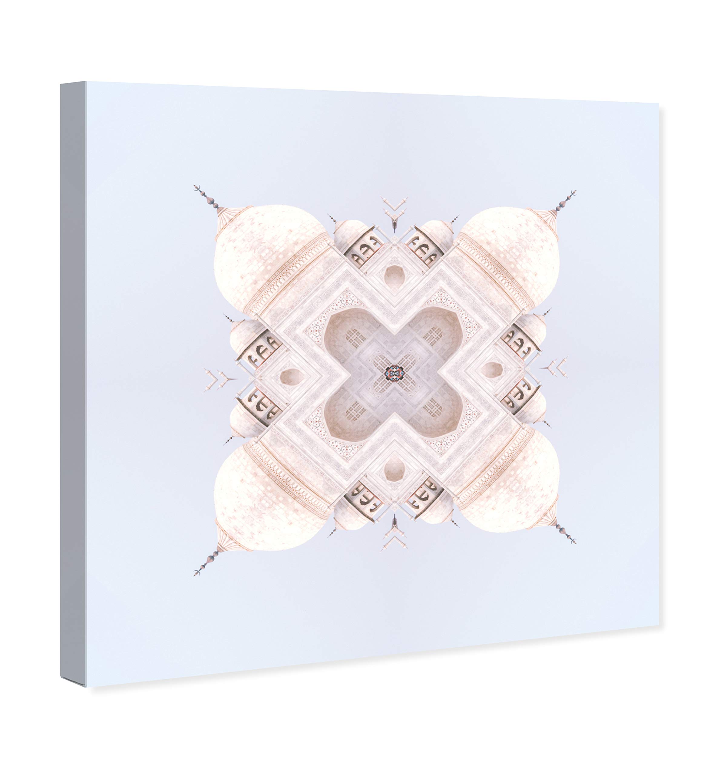 Oliver Gal Artist Co. 'Kalei III' Asian Architecture Wall Art Canvas Print - 30x30 Inches Modern Home Decor in White & Blue - Perfect for Living Room, Bedroom or Office Wall Decor
