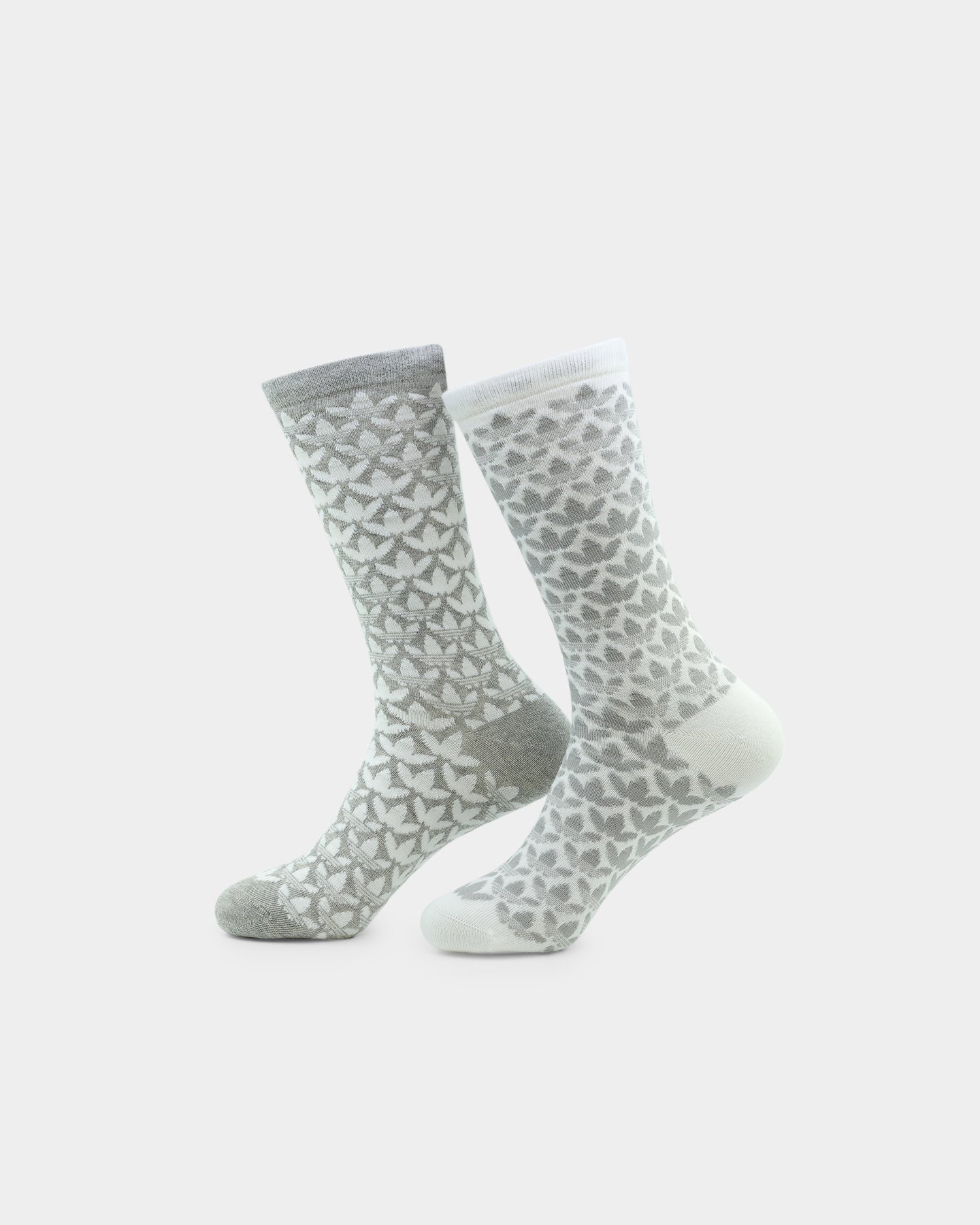 Adidas Mono Crew Socks 2-Pack White/Black - Comfortable Athletic Socks for Running, Gym & Everyday Wear