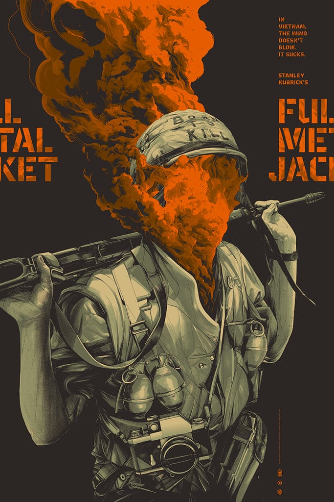 Full Metal Jacket Movie Poster - Premium Metal Print Wall Art for Home Theater, Man Cave & Office Decor - Classic War Film Memorabilia