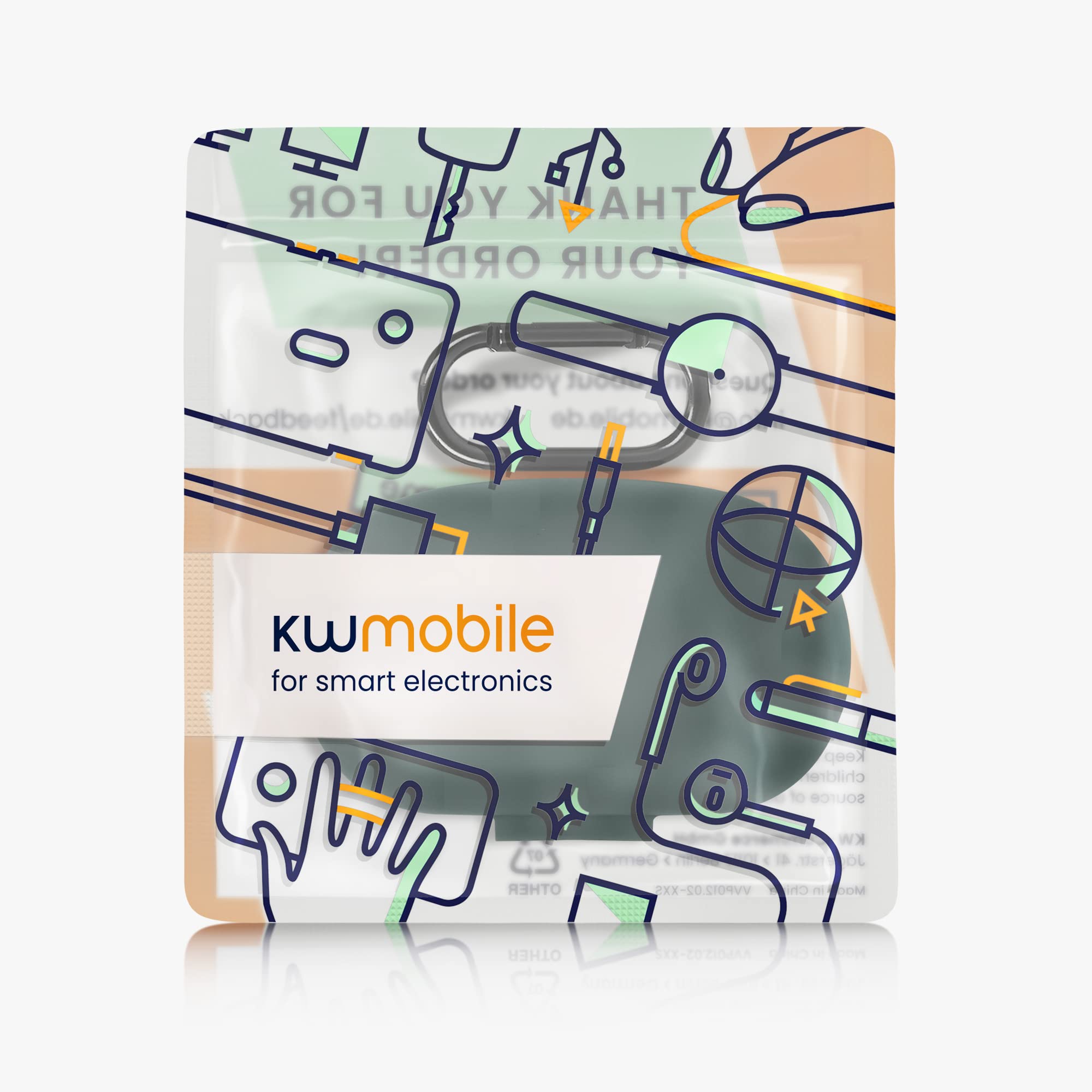 kwmobile Silicone Protective Case Cover for Bose QuietComfort Earbuds - Shockproof & Scratch-Resistant Holder - Dark Green - Perfect for Travel, Workouts & Daily Commute