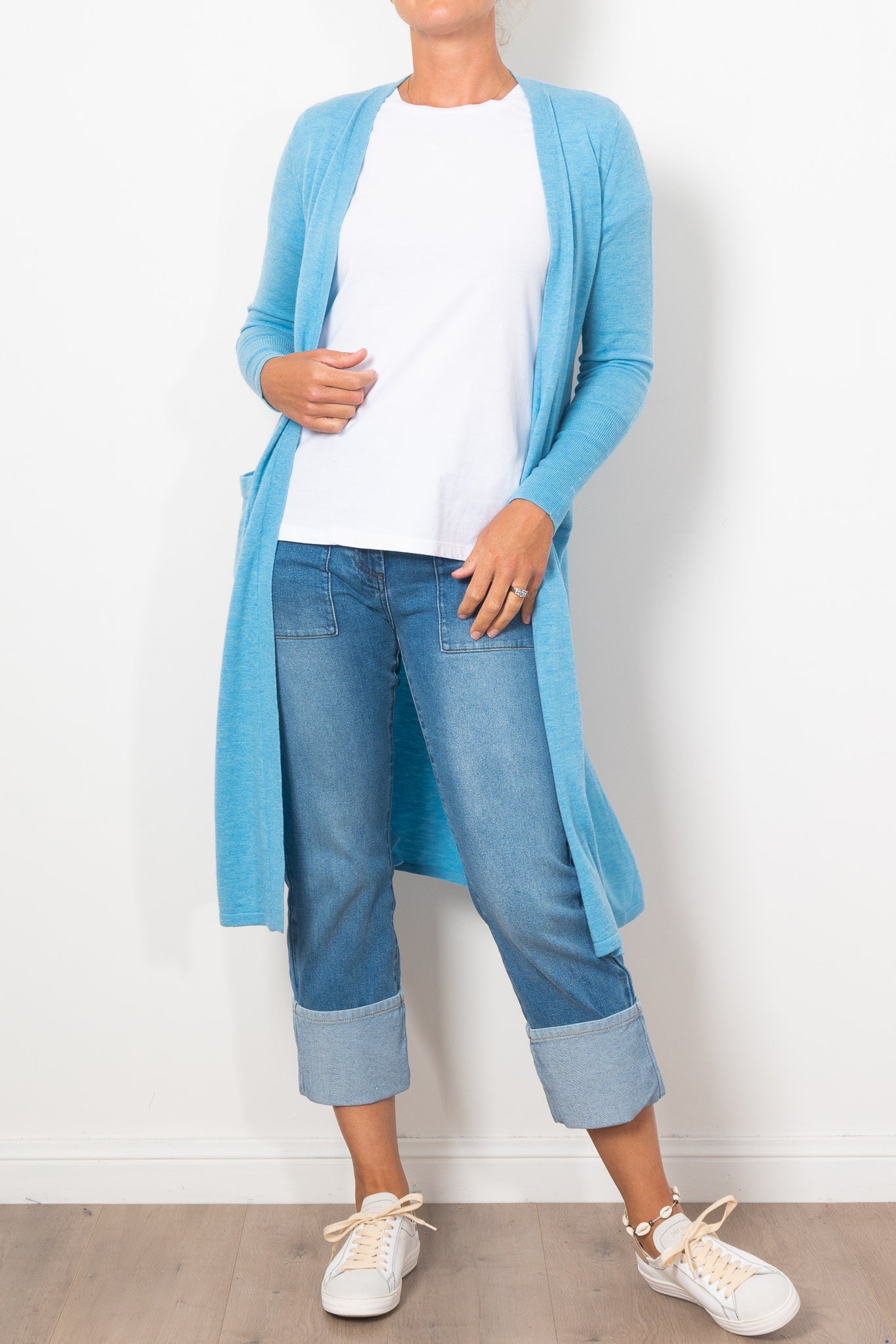 Bridge & Lord Women's Longline Cardigan Sweater - Soft Knit Open Front Wrap for Office, Casual & Layering