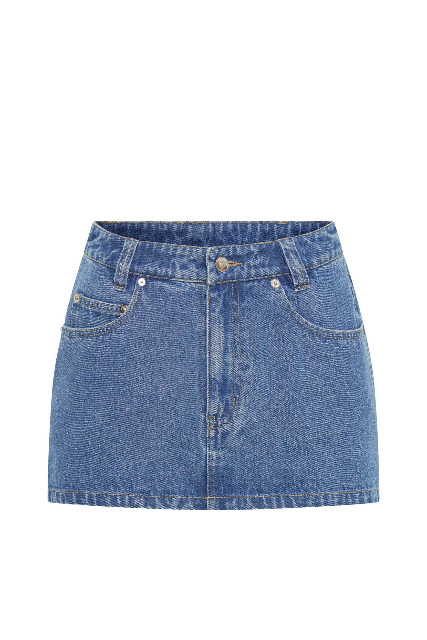 The Morgan Mid Blue Skirt - Stylish & Comfortable A-Line Skirt for Women | Perfect for Office, Casual Outings & Date Nights