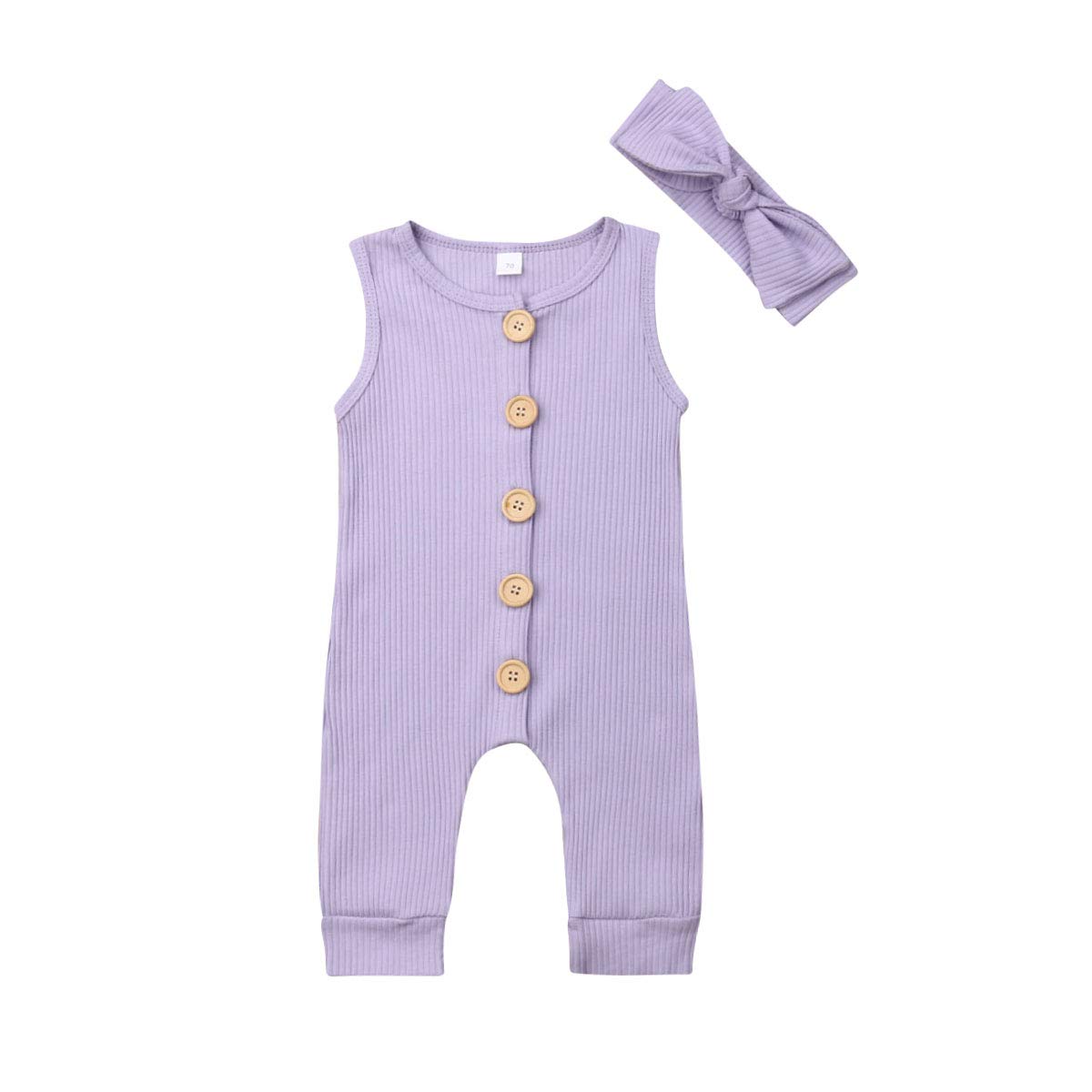 Iddolaka Baby Ribbed Romper - Soft Cotton Knit Bodysuit for Newborn Boys & Girls - One-Piece Button-Up Jumpsuit in Solid Colors - Perfect for Playtime, Photo Shoots & Everyday Comfort