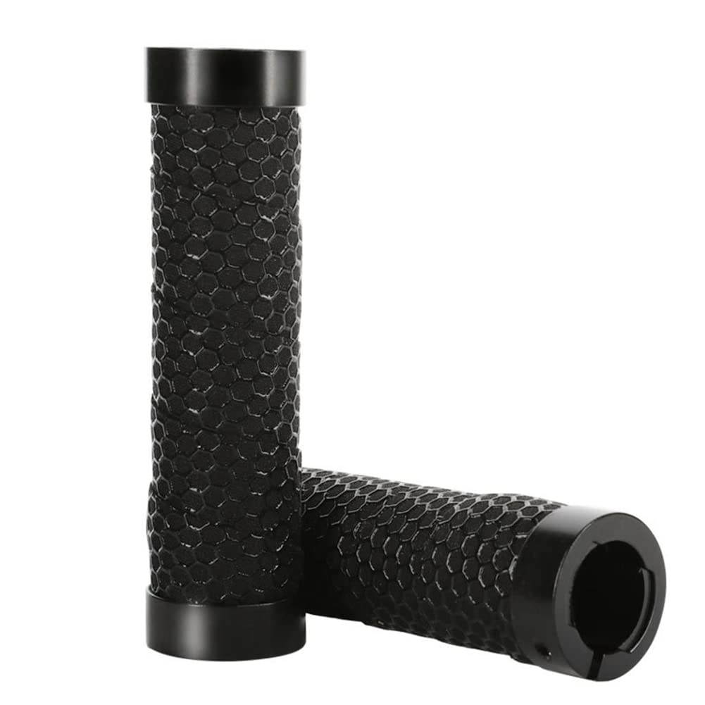 Premium 2-Pack Bike Handlebar Grips - Non-Slip Silicone Mountain Bike Grips with Double Locking Aluminum Alloy Clamp for Road, MTB & Folding Bicycles | Ergonomic Comfort for Long Rides & Commuting