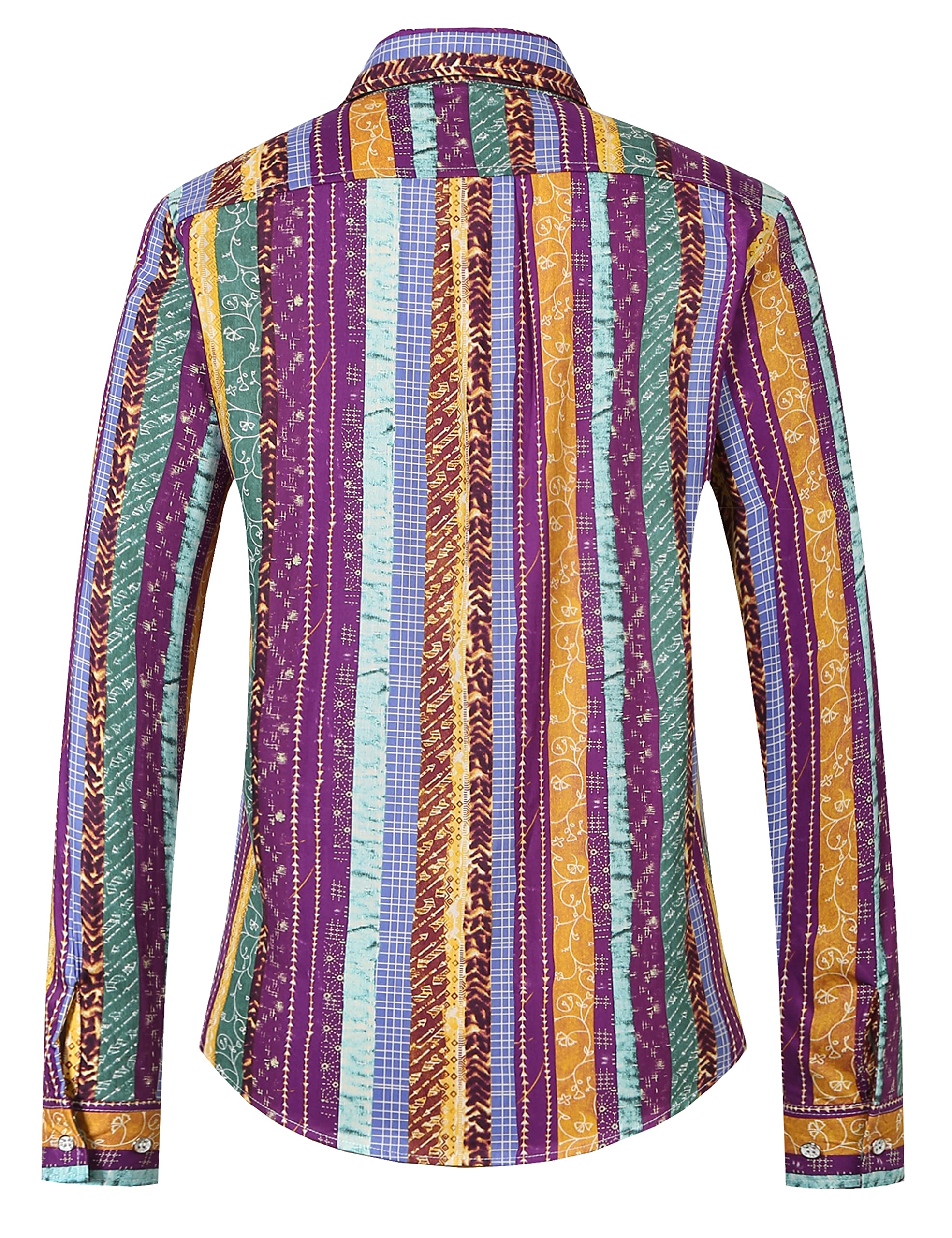 Hawaiian Shirts for Women Long Sleeve Floral Button Down Shirt - Summer Beach Casual Wear for Vacation, Luau Party & Tropical Getaways
