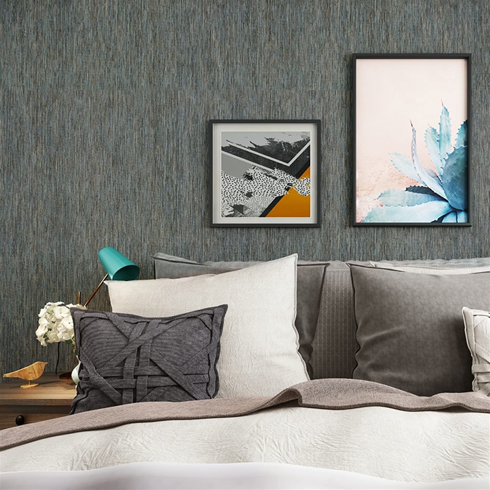 Modern Minimalist Thick 3D Pinstripe Wallpaper - Seamless Peel & Stick for Bedroom, Living Room, Study, Restaurant, Hotel Decor | Waterproof & Easy to Install